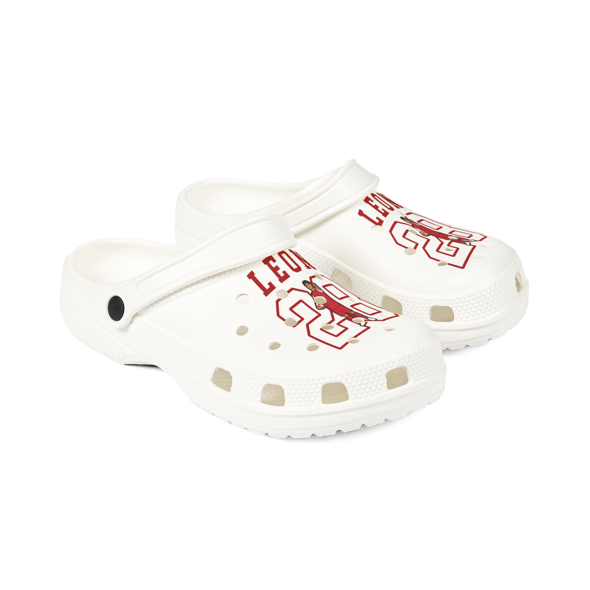 Rubber Clogs — character_shirsey in White