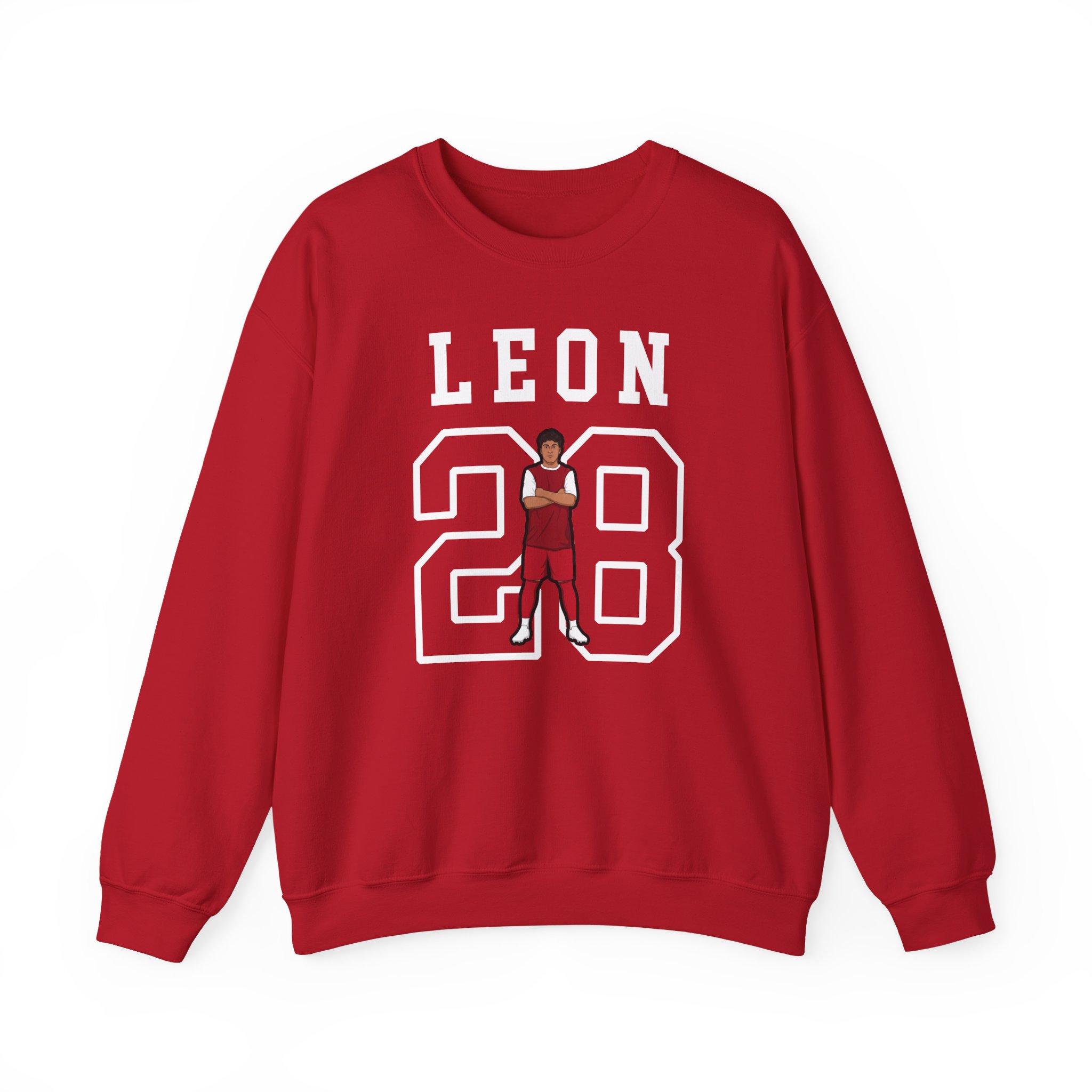 Crewneck Sweatshirt — character_shirsey in Red