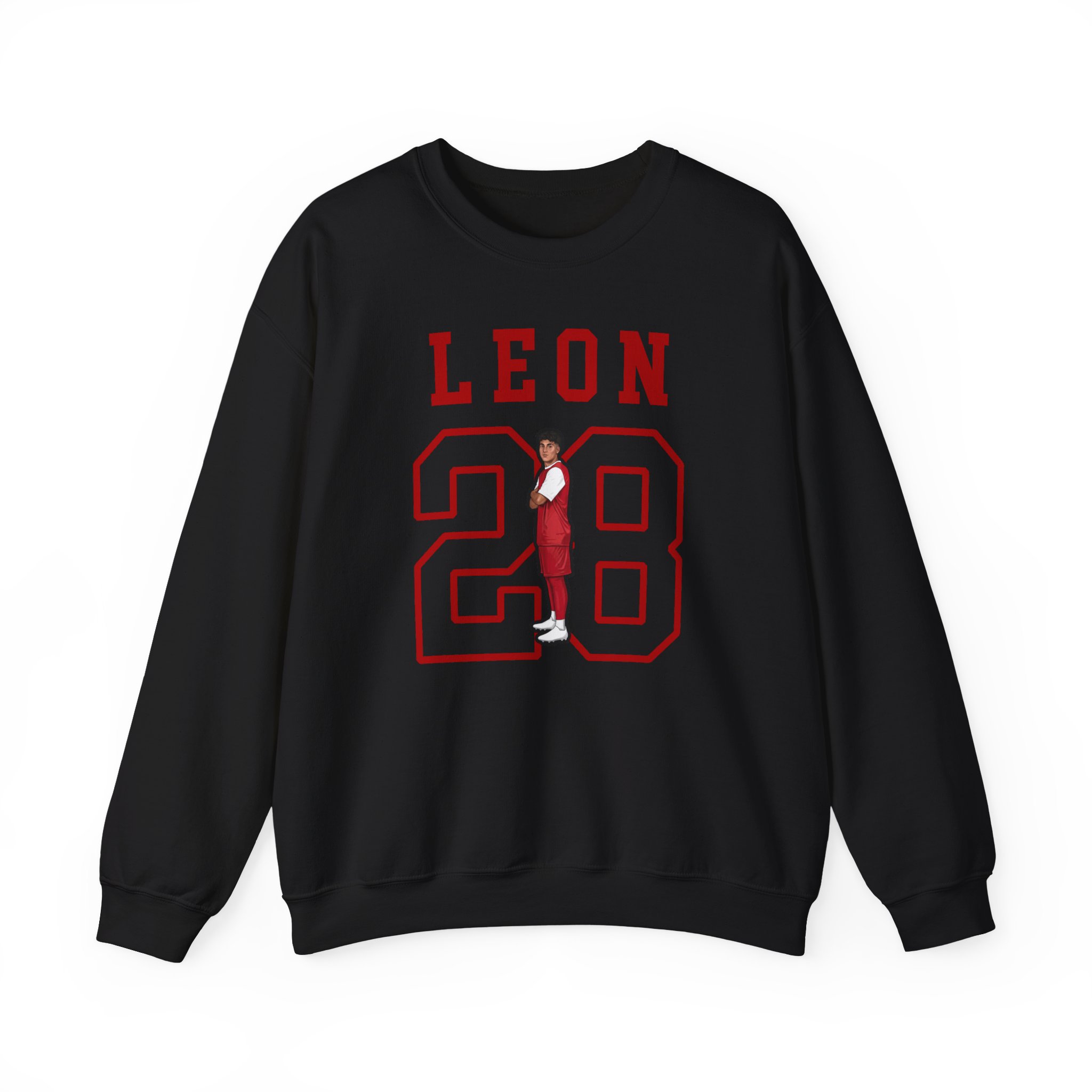 Crewneck Sweatshirt — character_shirsey in Black
