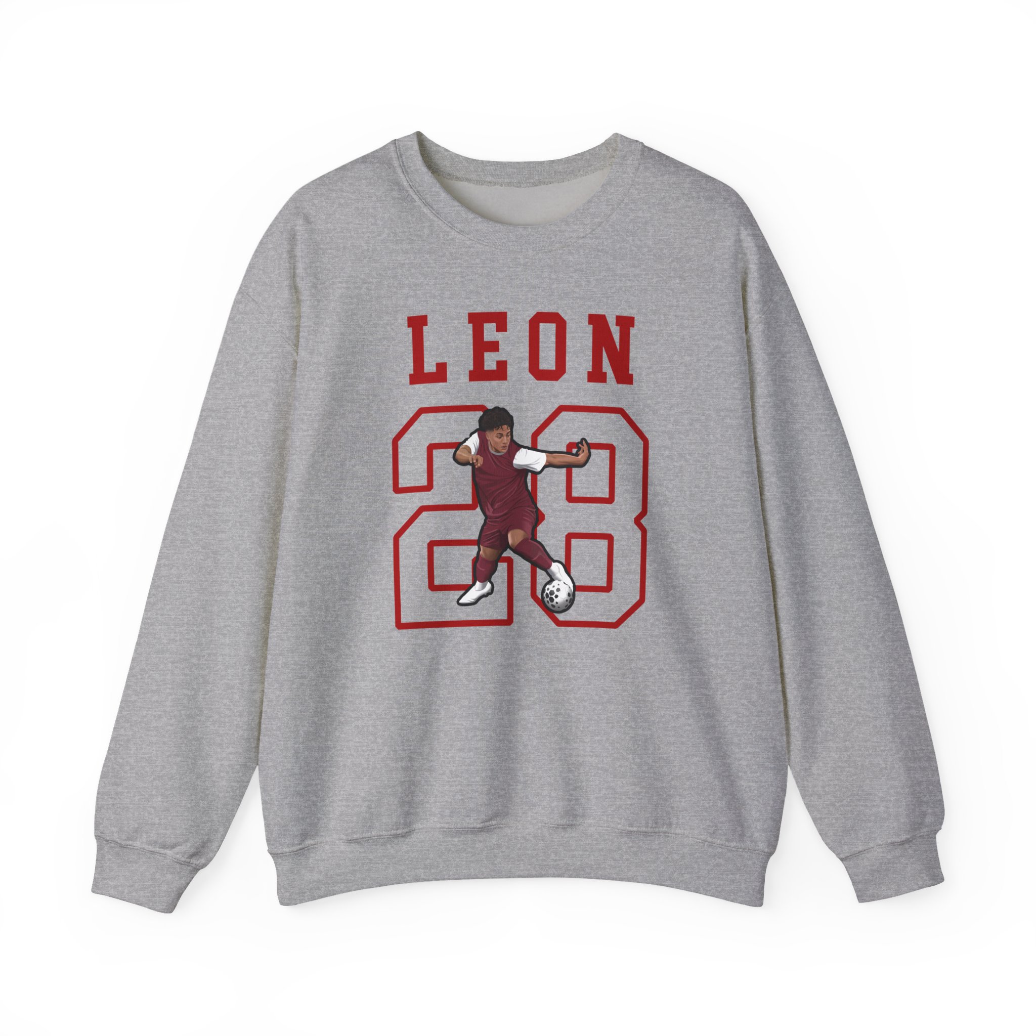 Crewneck Sweatshirt — character_shirsey in Grey