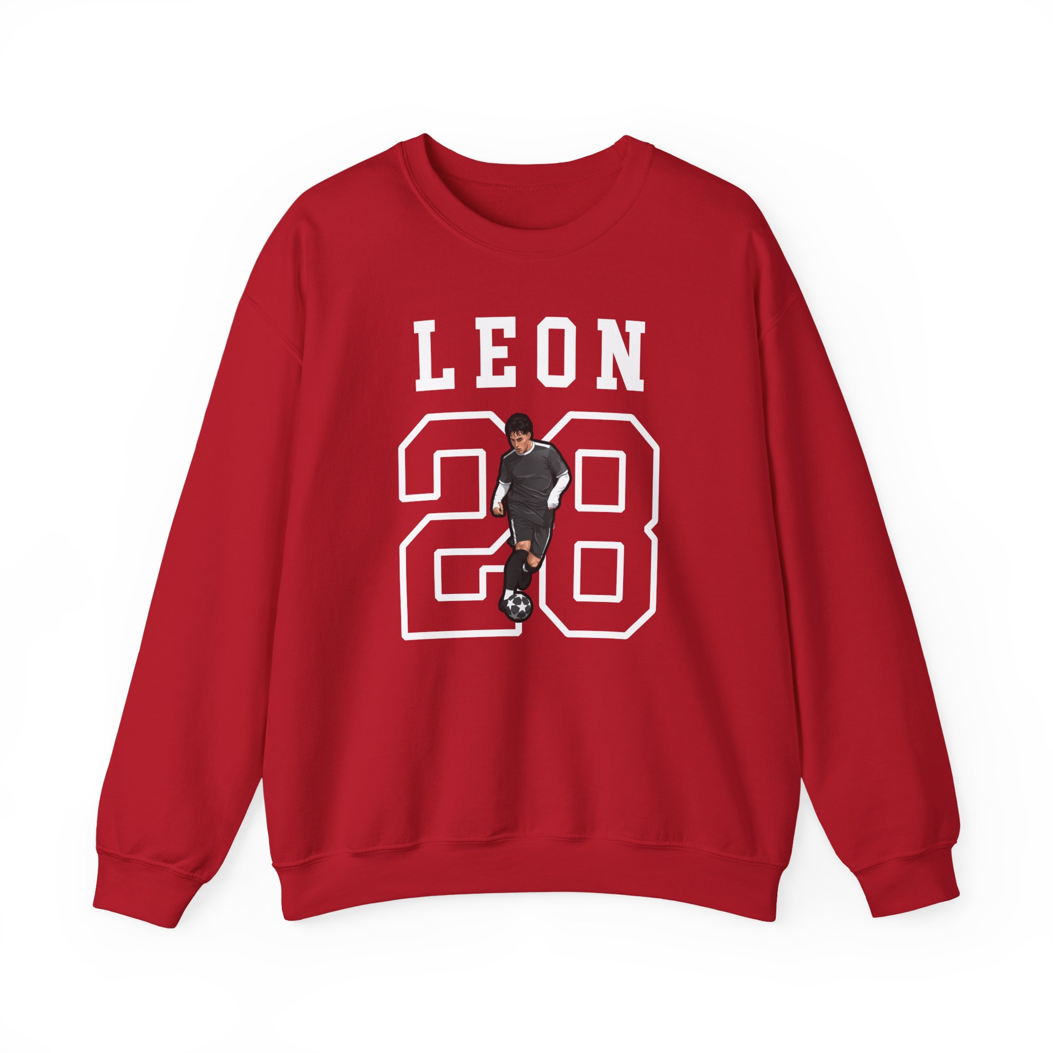 Crewneck Sweatshirt — character_shirsey in Red