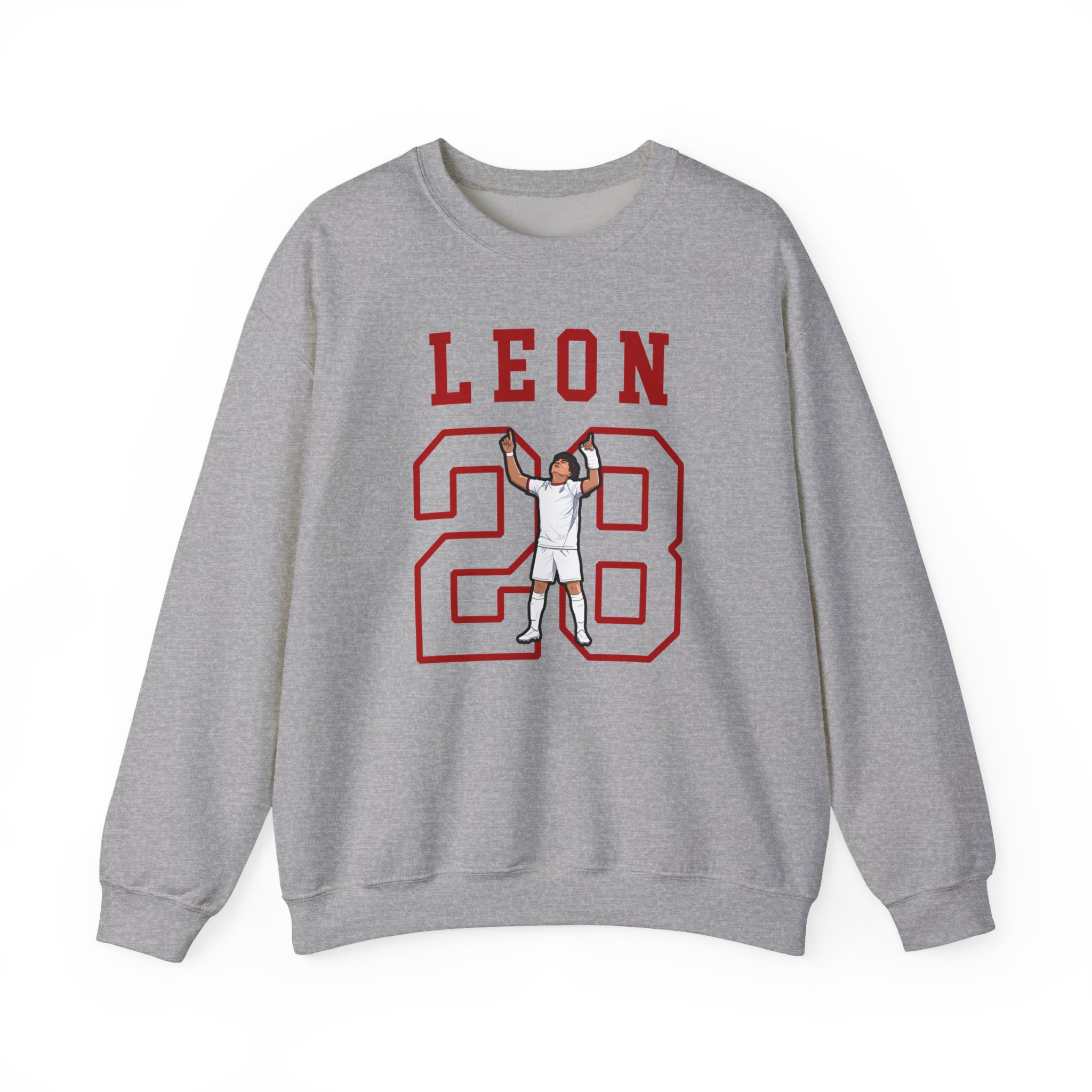 Crewneck Sweatshirt — character_shirsey in Grey