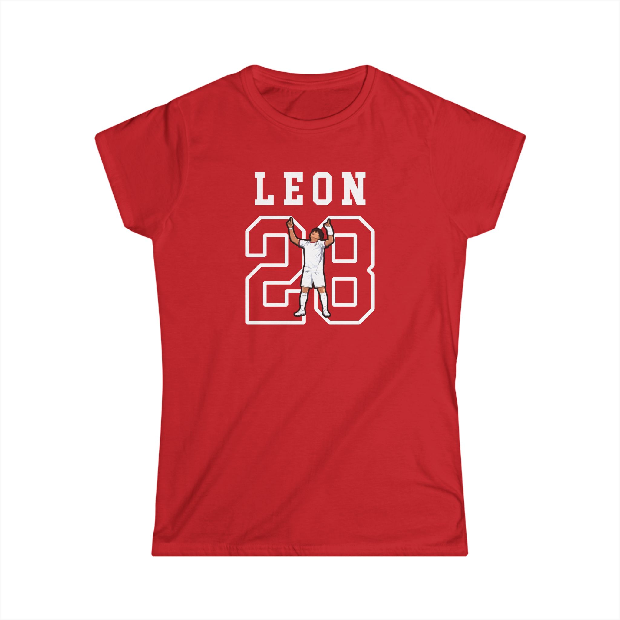 Women's Softstyle Tee — character_shirsey in Red