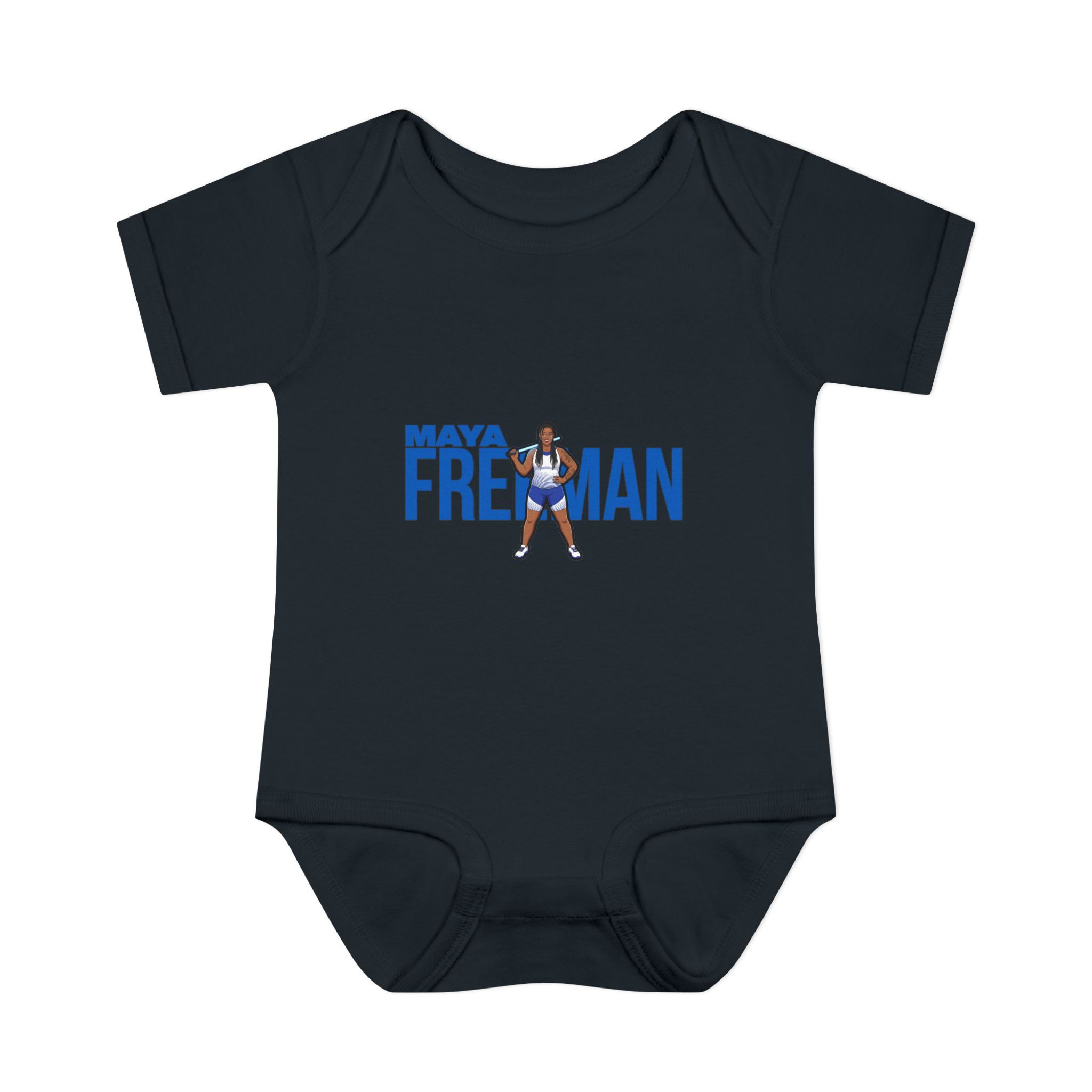 Baby Onesie — character_player_name in Black