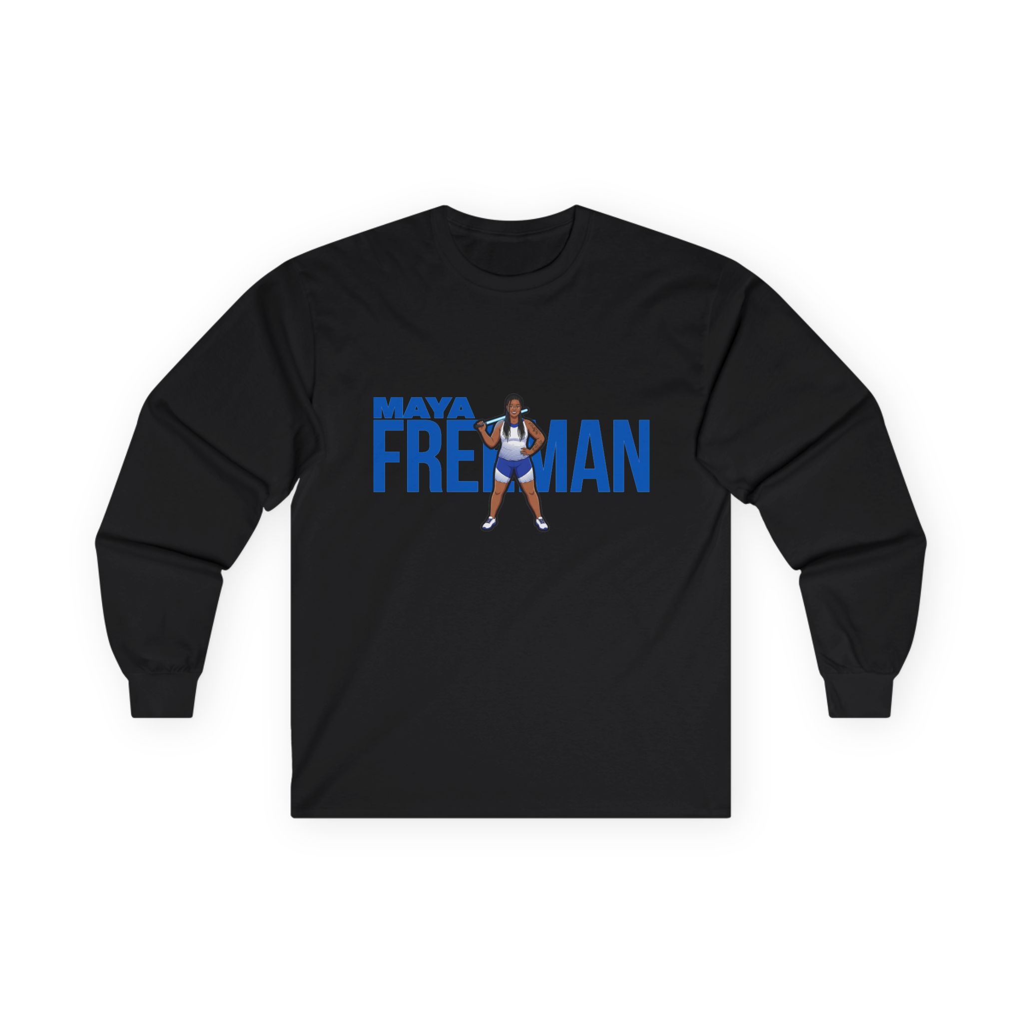 Long Sleeve Tee — character_player_name in Black