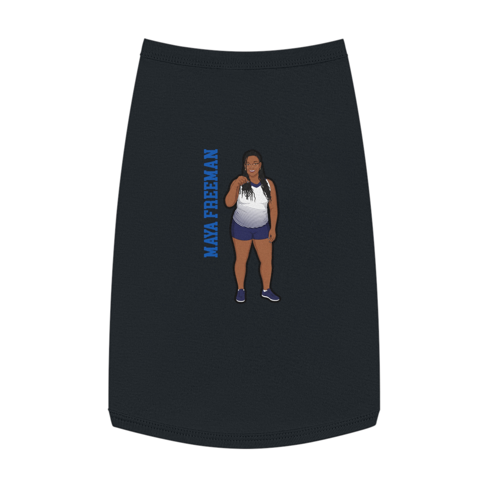 Pet Tank Top — character_name_vertical in White