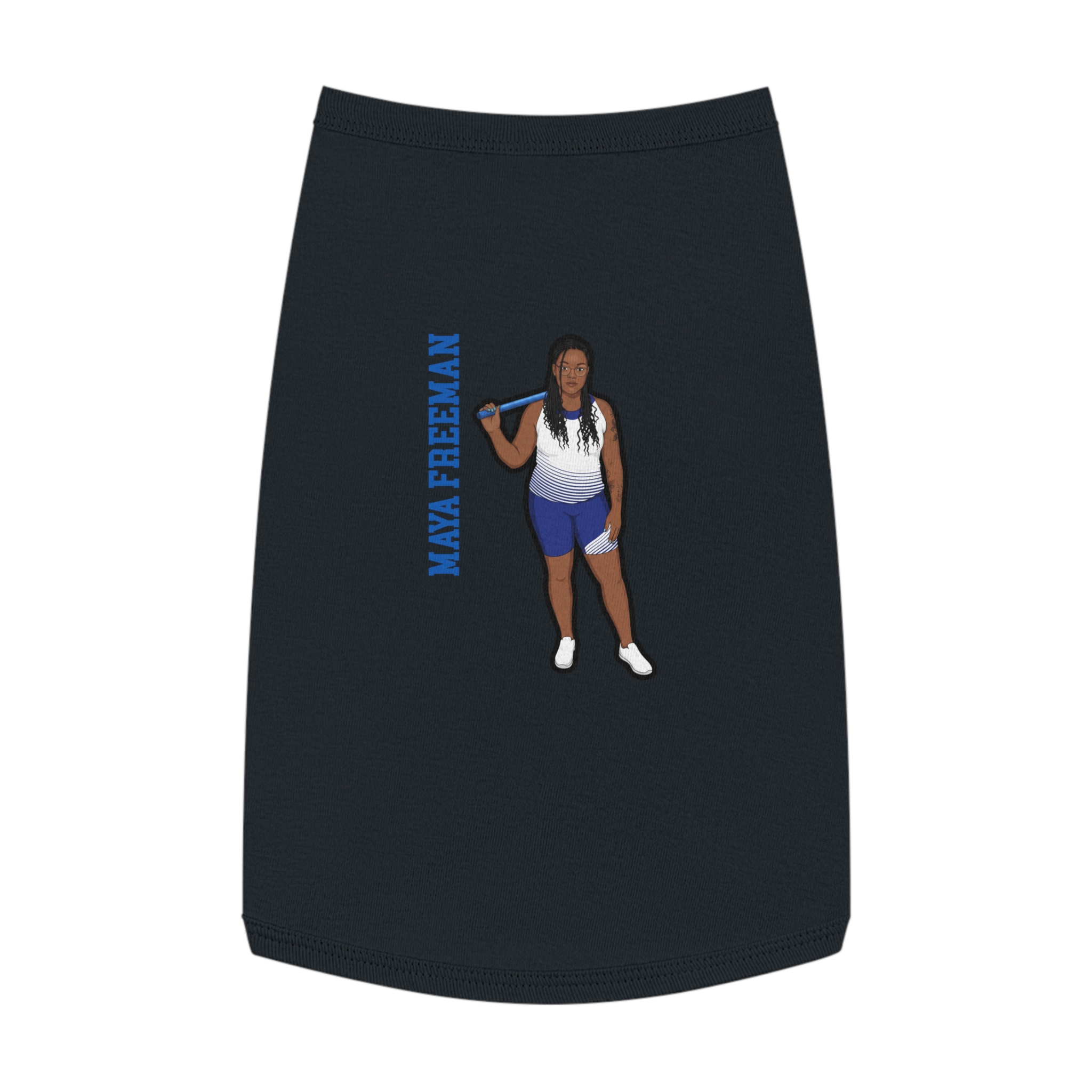 Pet Tank Top — character_name_vertical in White