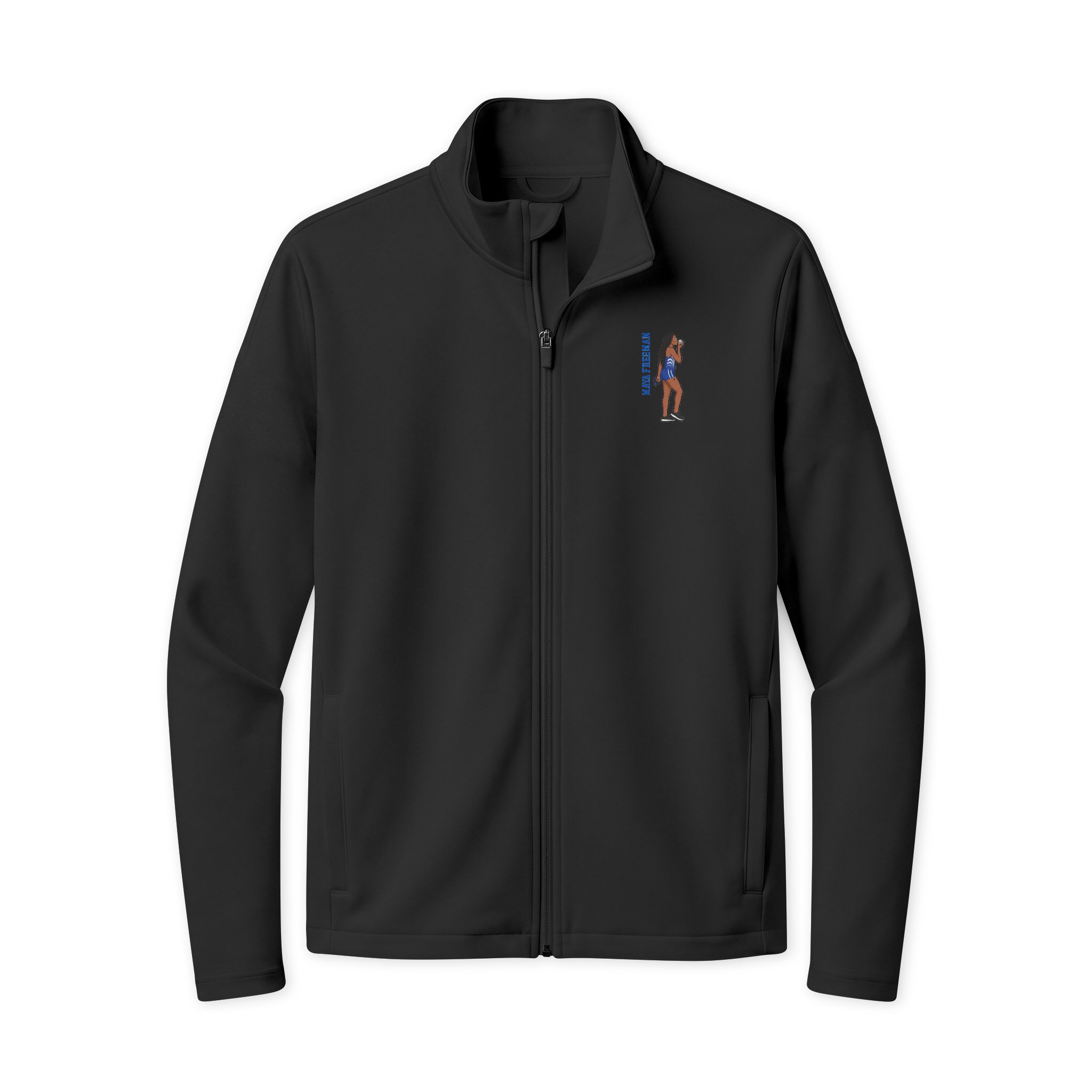 Travel Full-Zip Jacket — character_name_vertical in Black/ Black