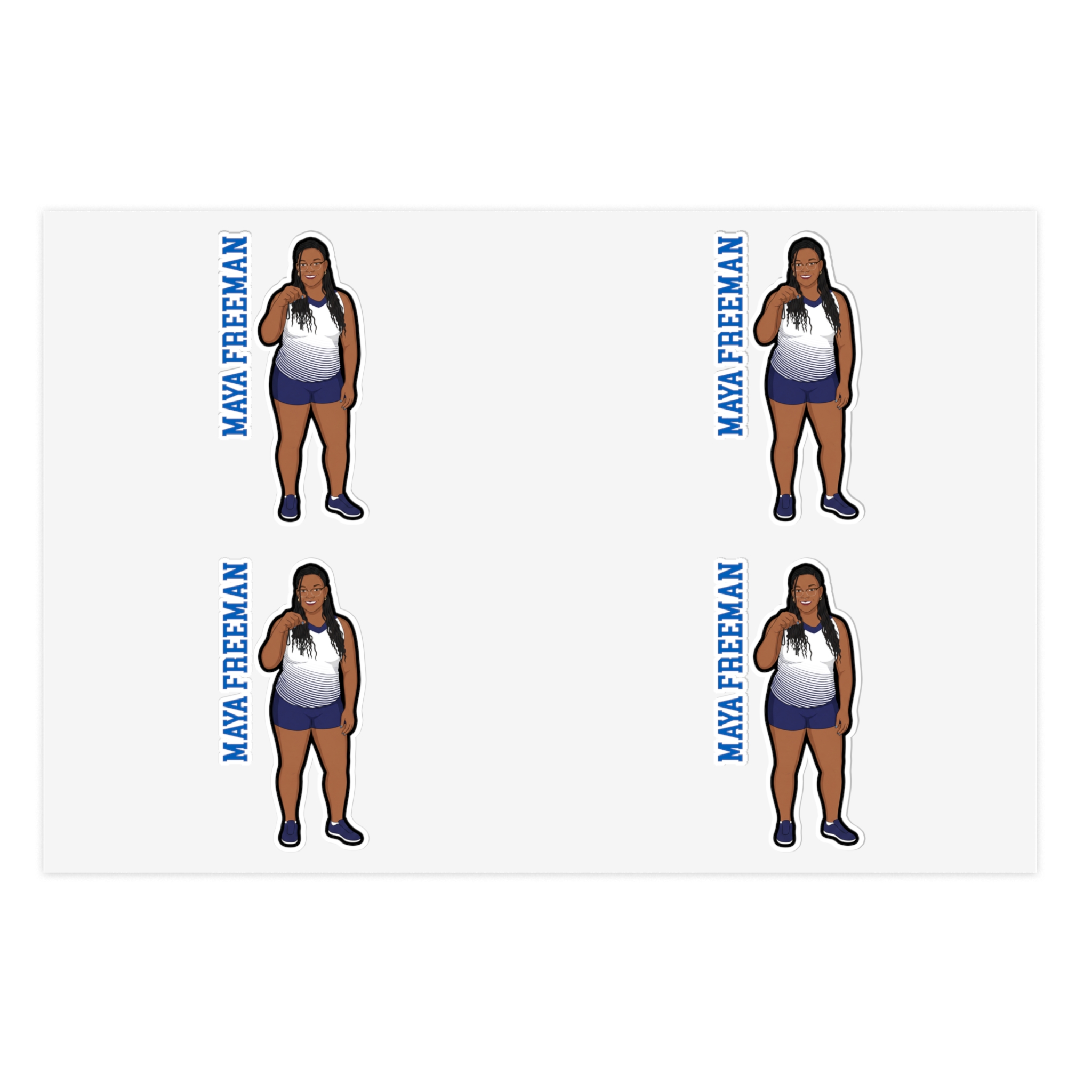 Sticker Sheet — character_name_vertical in Classic