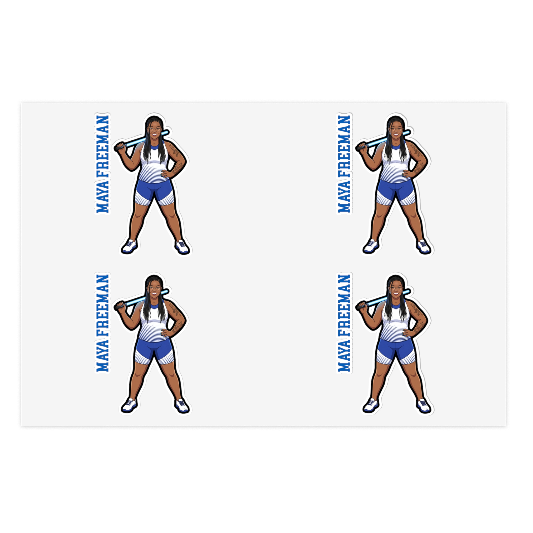 Sticker Sheet — character_name_vertical in Classic