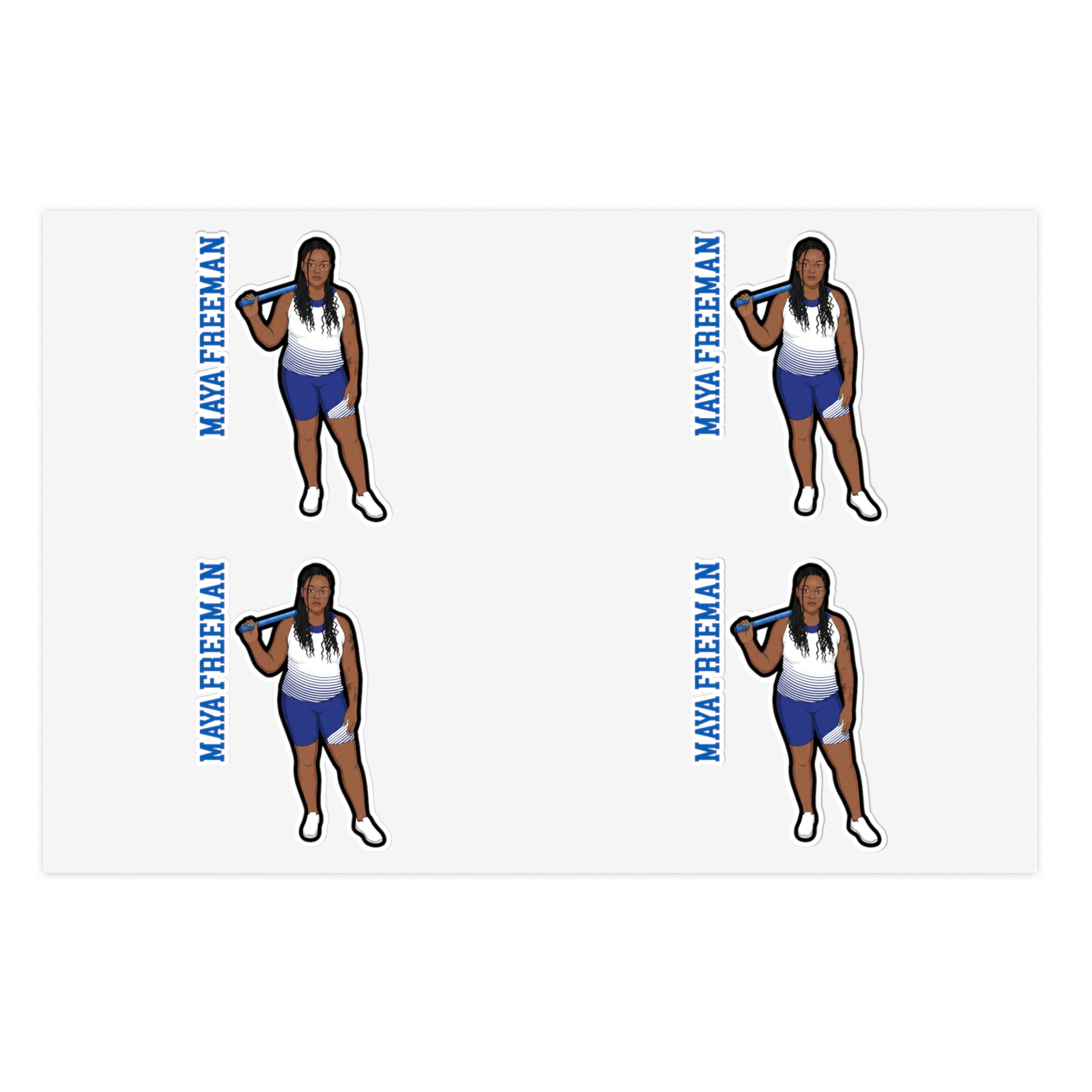 Sticker Sheet — character_name_vertical in Classic