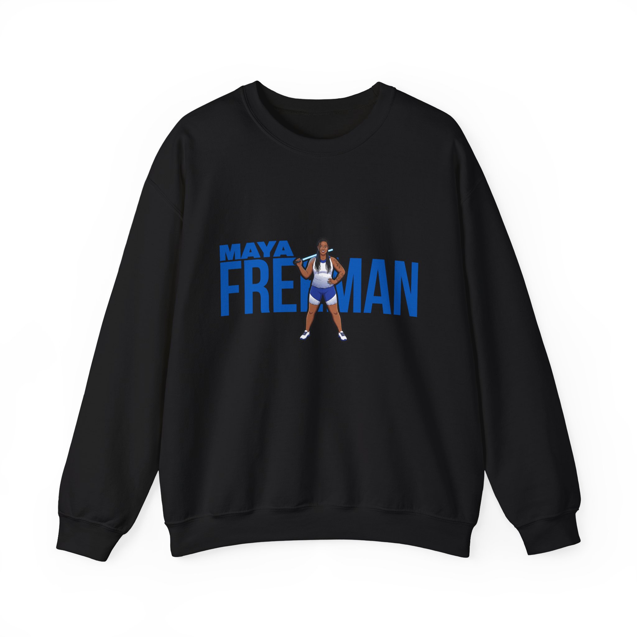 Crewneck Sweatshirt — character_player_name in Black
