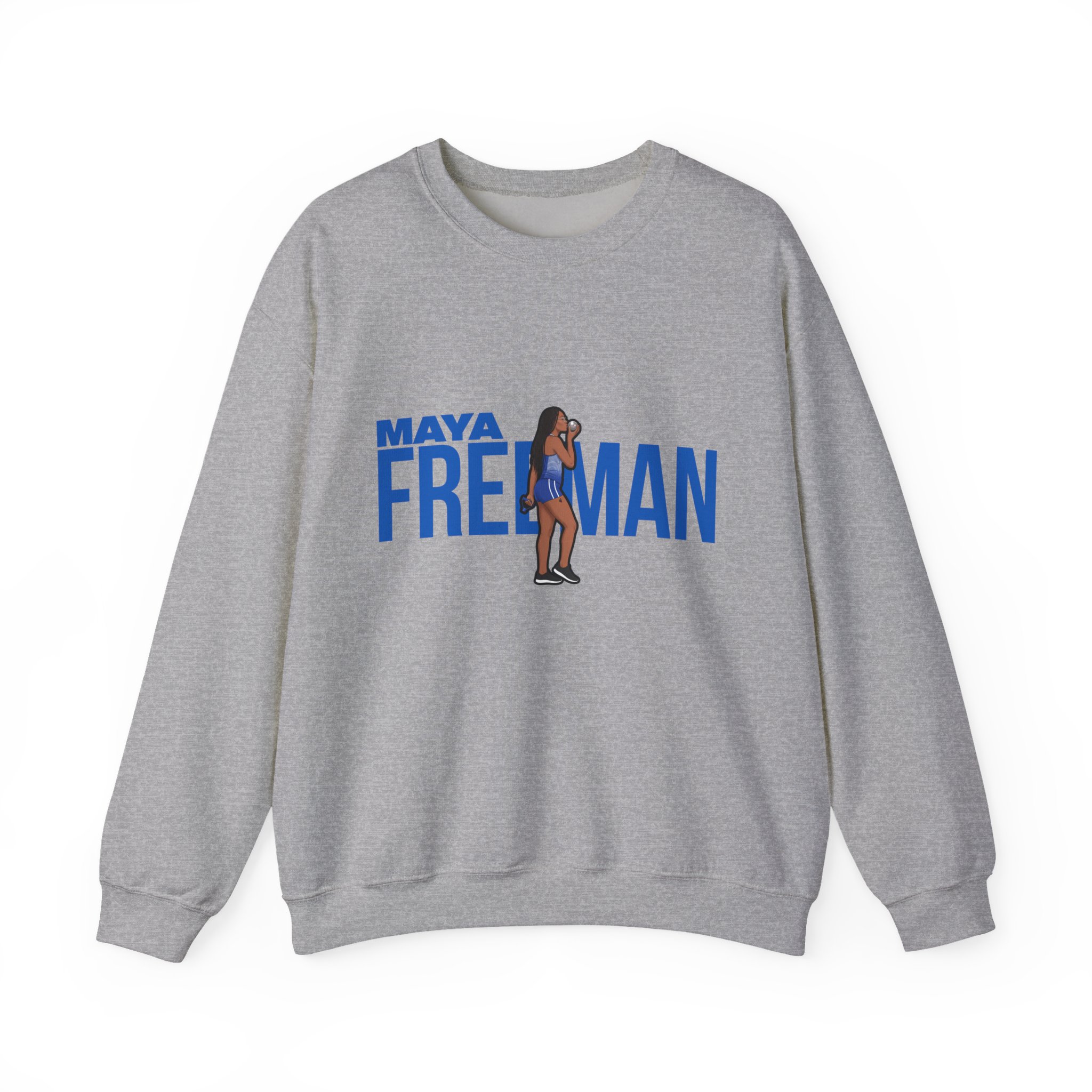 Crewneck Sweatshirt — character_player_name in Grey