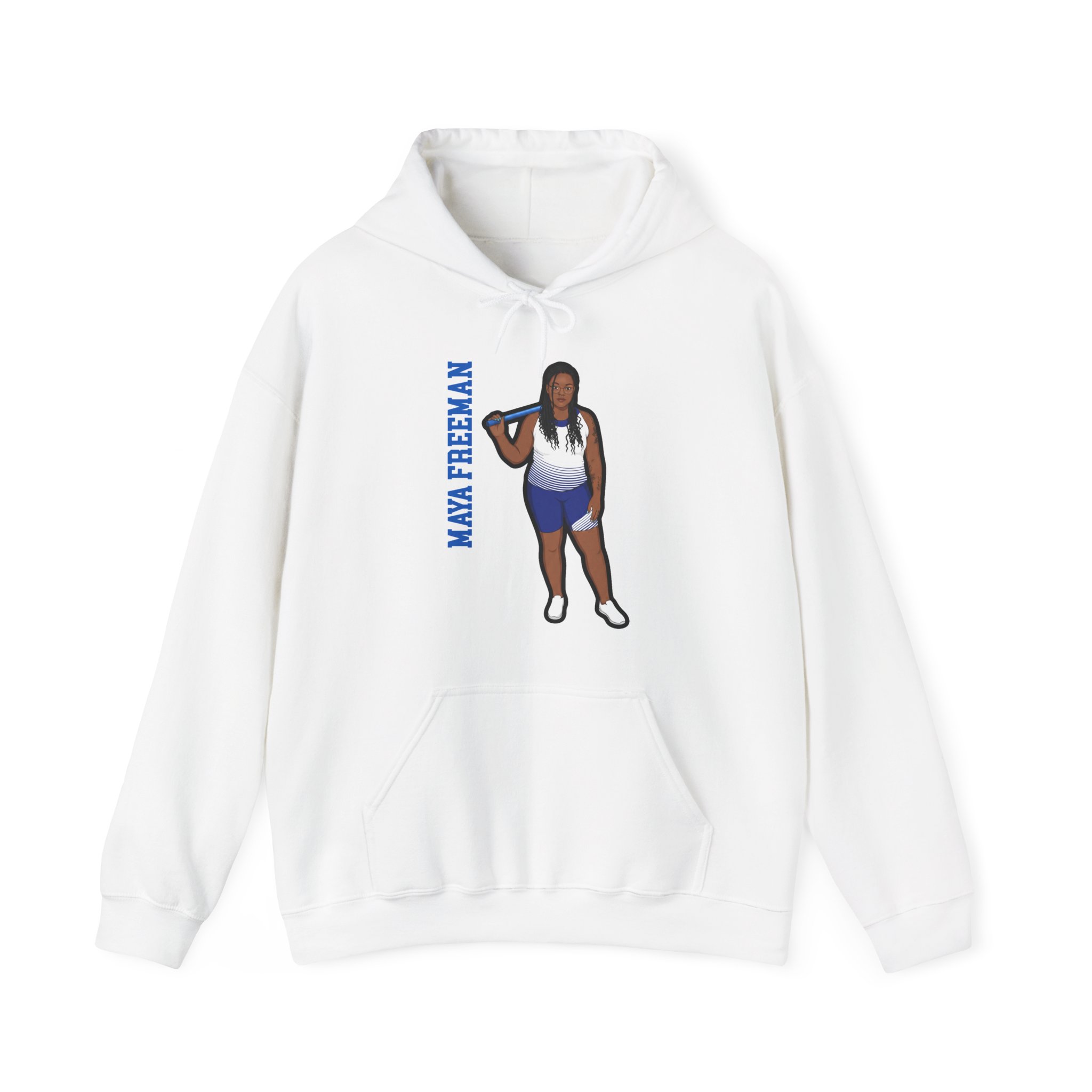 Hoodie — character_name_vertical in White