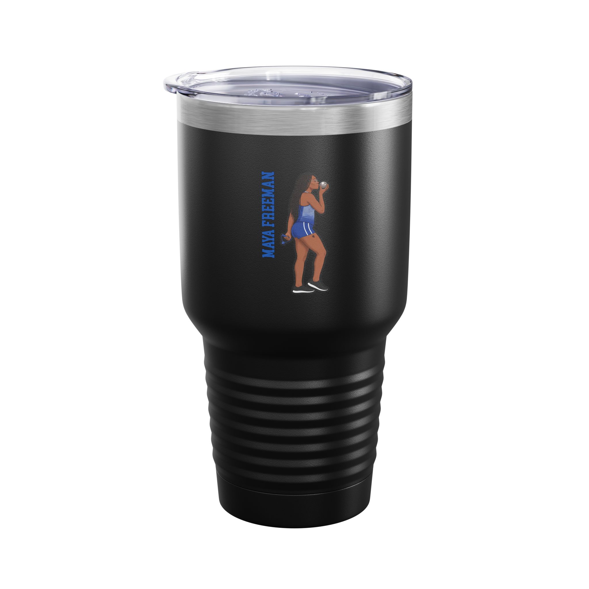 30oz Tumbler — character_name_vertical in Black