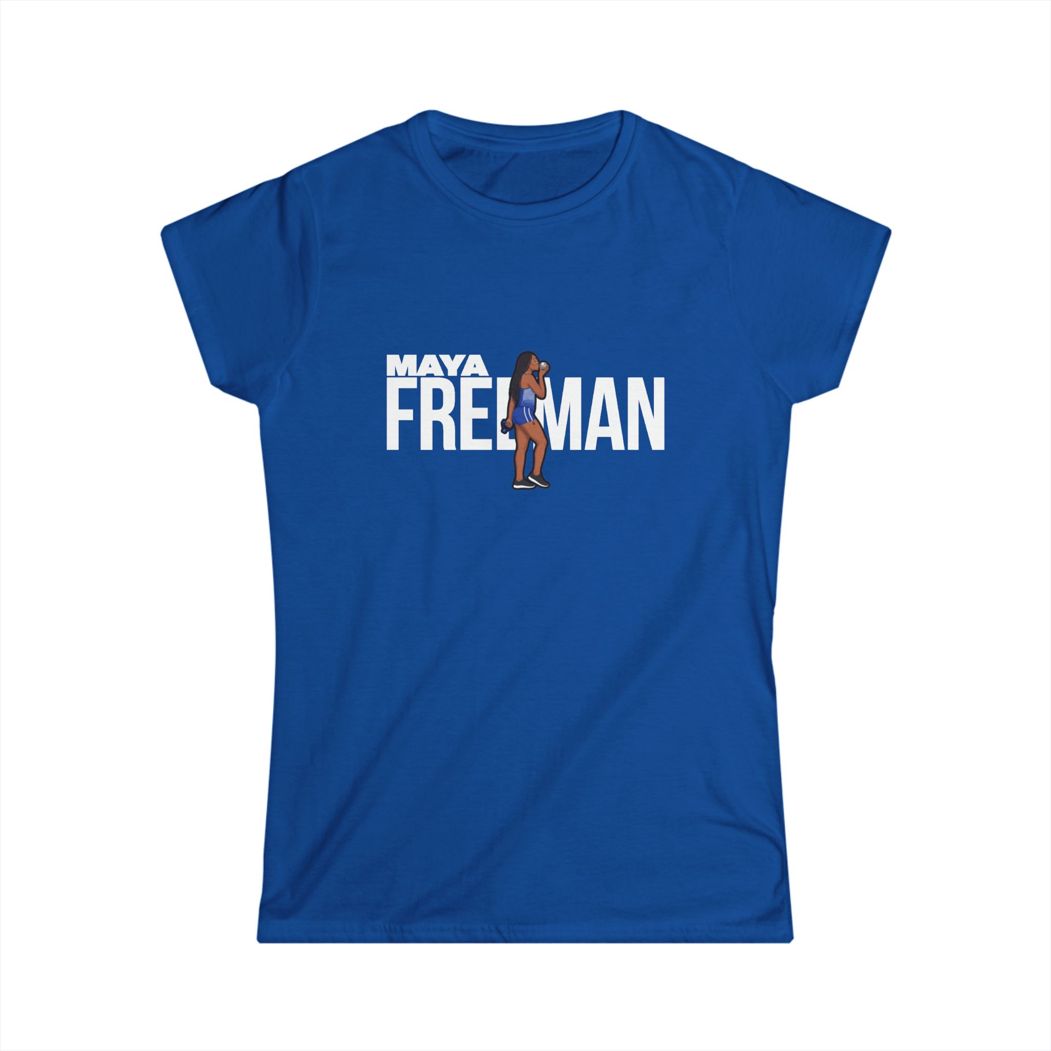 Women's Softstyle Tee — character_player_name in Royal