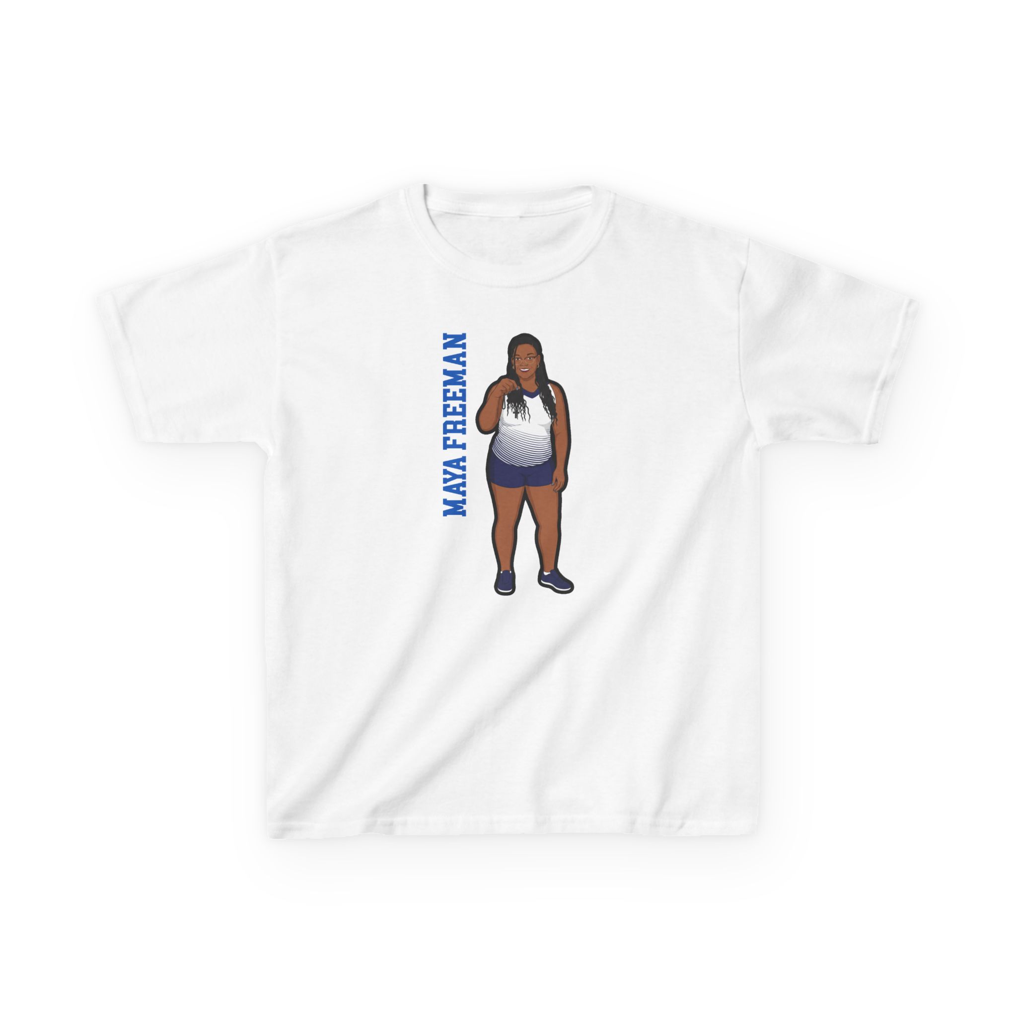 Youth Tee — character_name_vertical in White