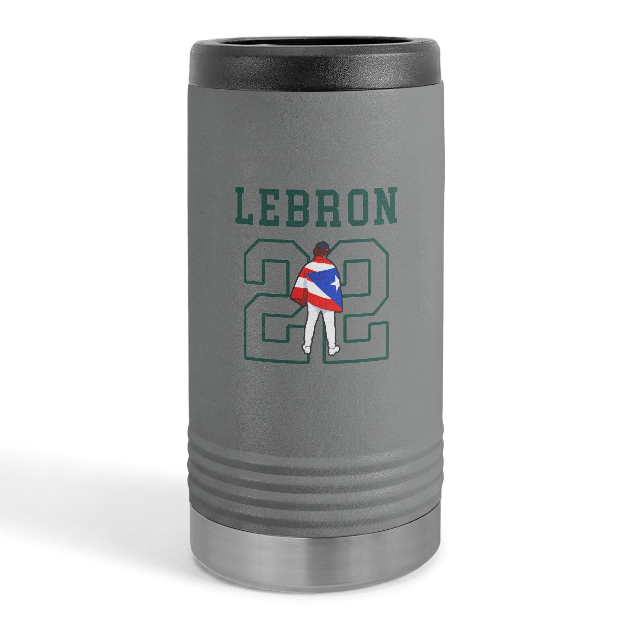 Slim Stainless Can Cooler — character_shirsey in Grey