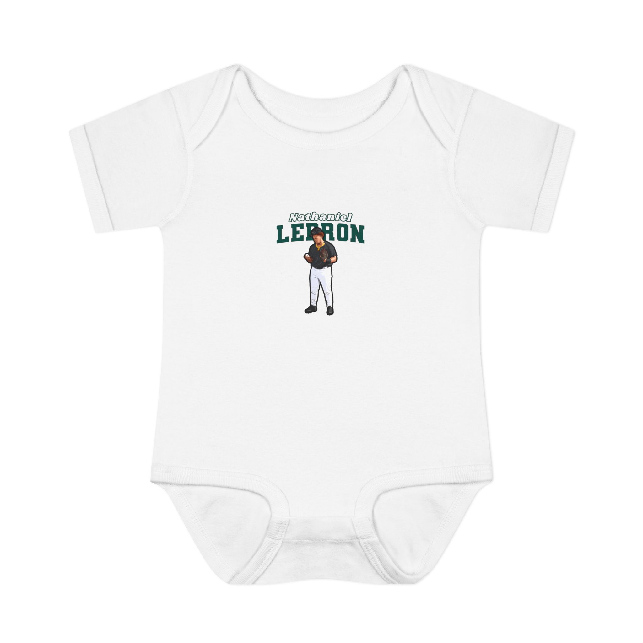 Baby Onesie — character_name_arch in White