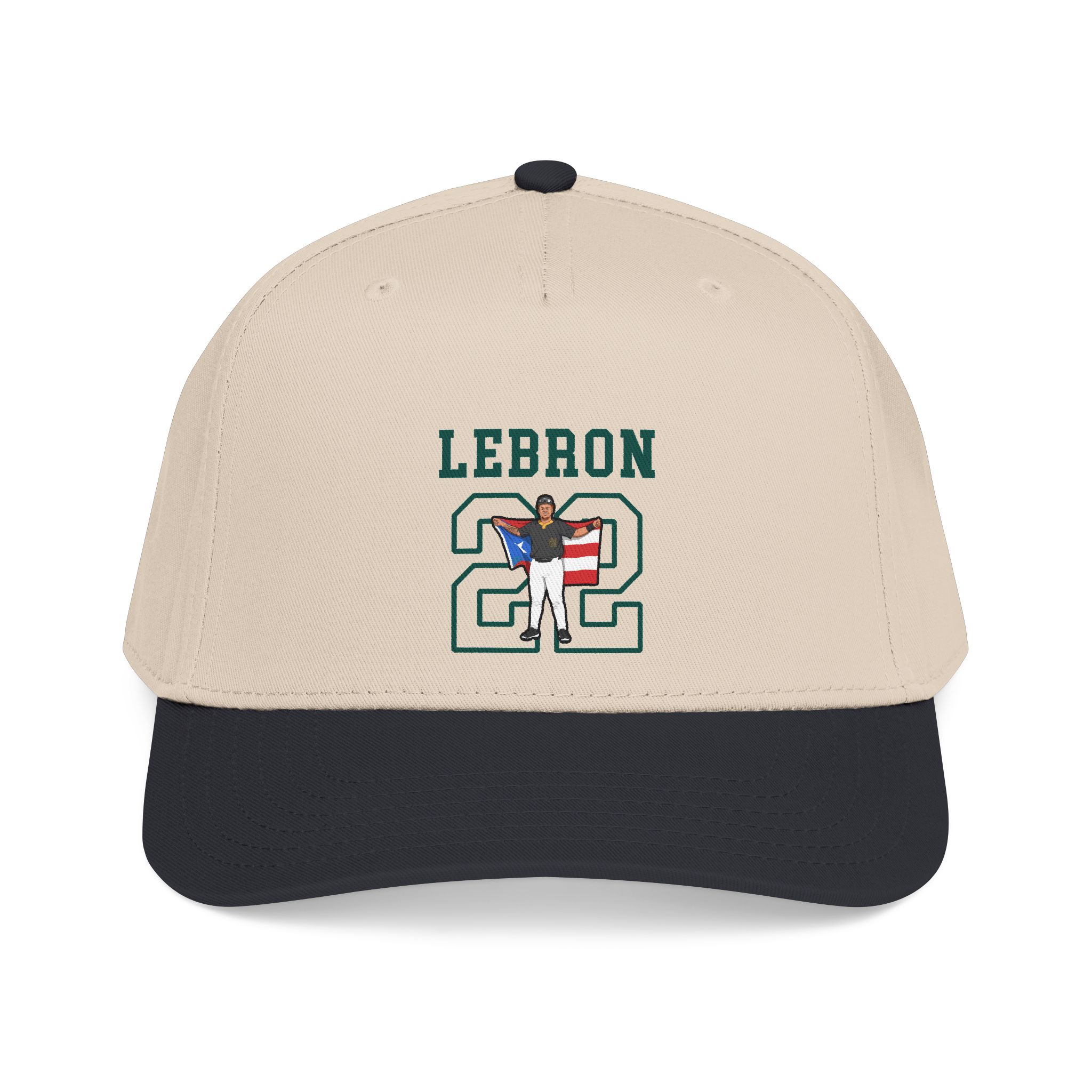 Baseball Cap — character_shirsey in Black / Natural