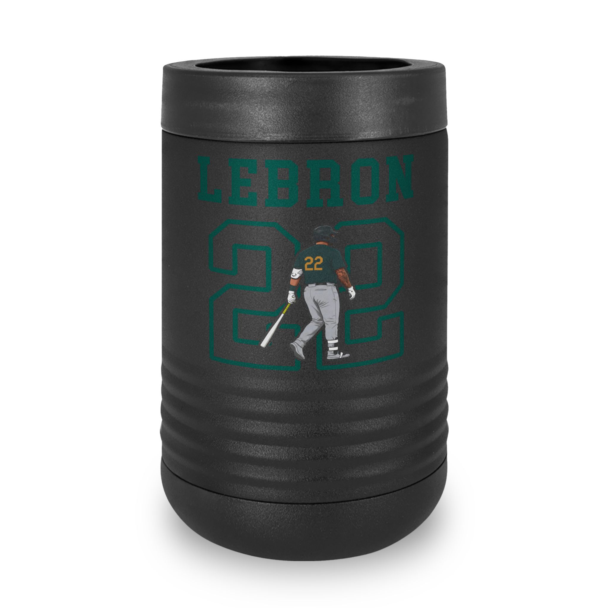 Stainless Can Cooler — character_shirsey in Black