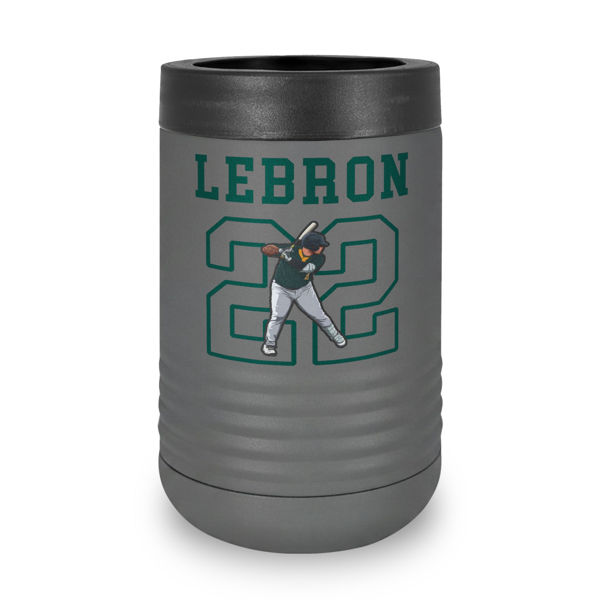 Stainless Can Cooler — character_shirsey in Grey