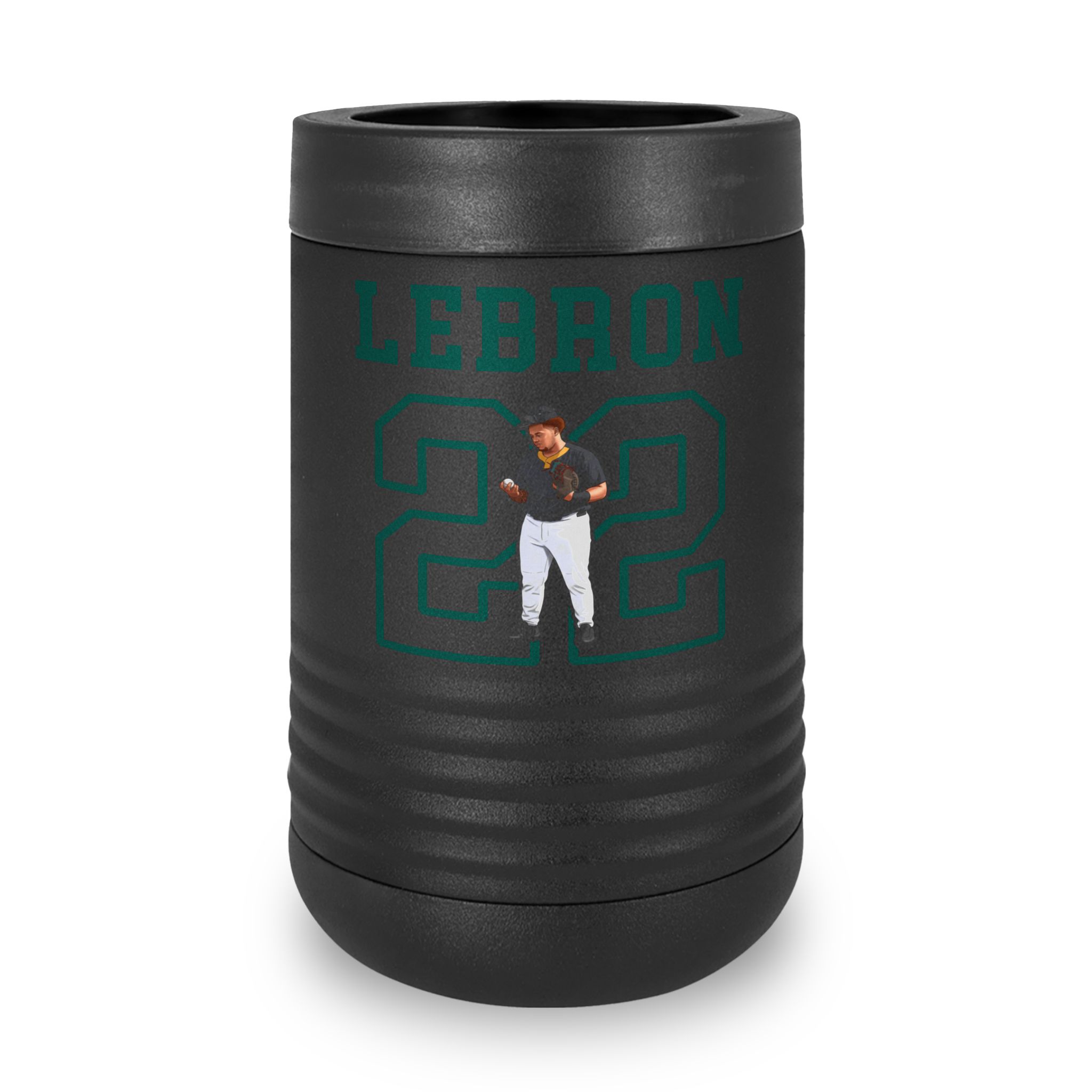 Stainless Can Cooler — character_shirsey in Black