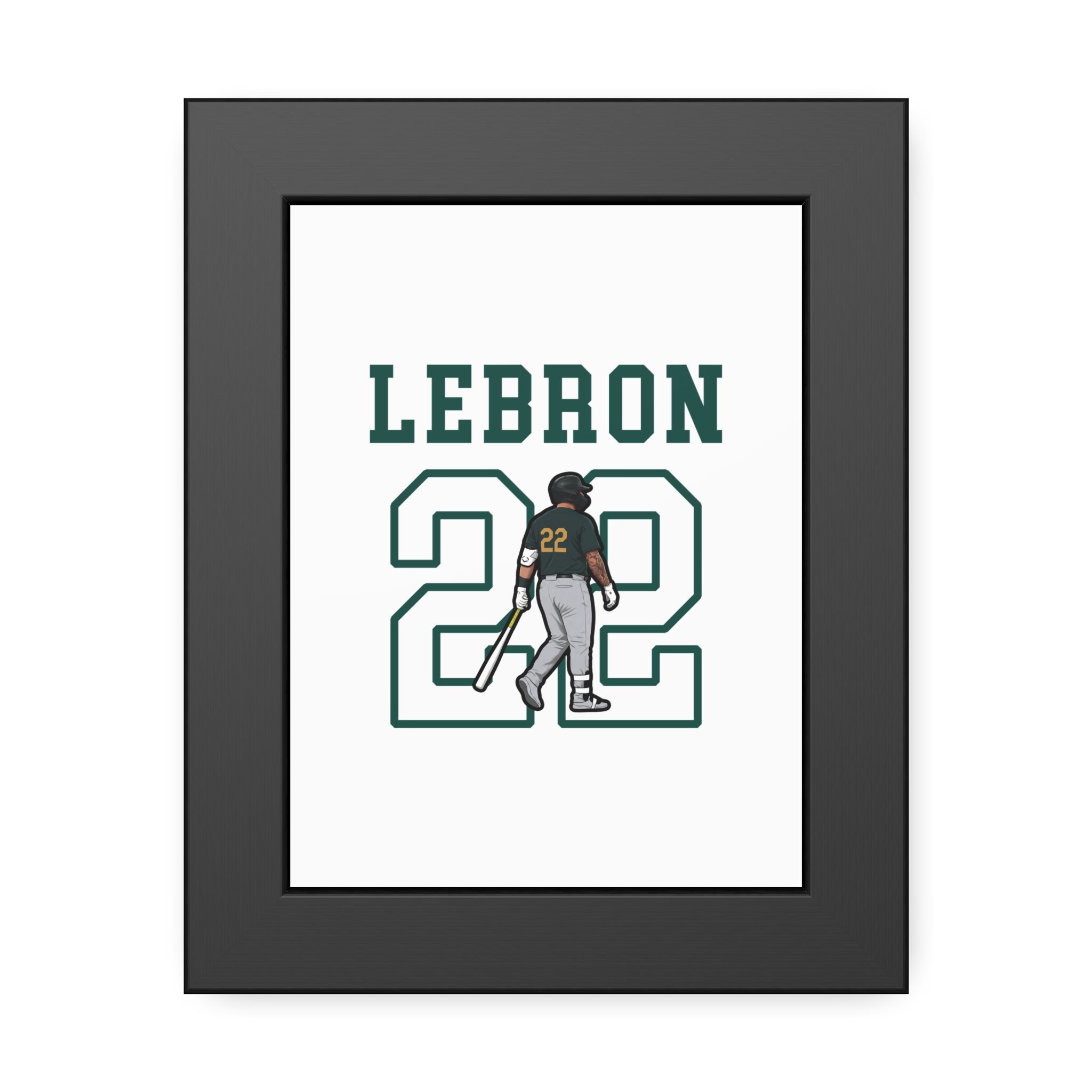 Framed Poster — character_shirsey in Black