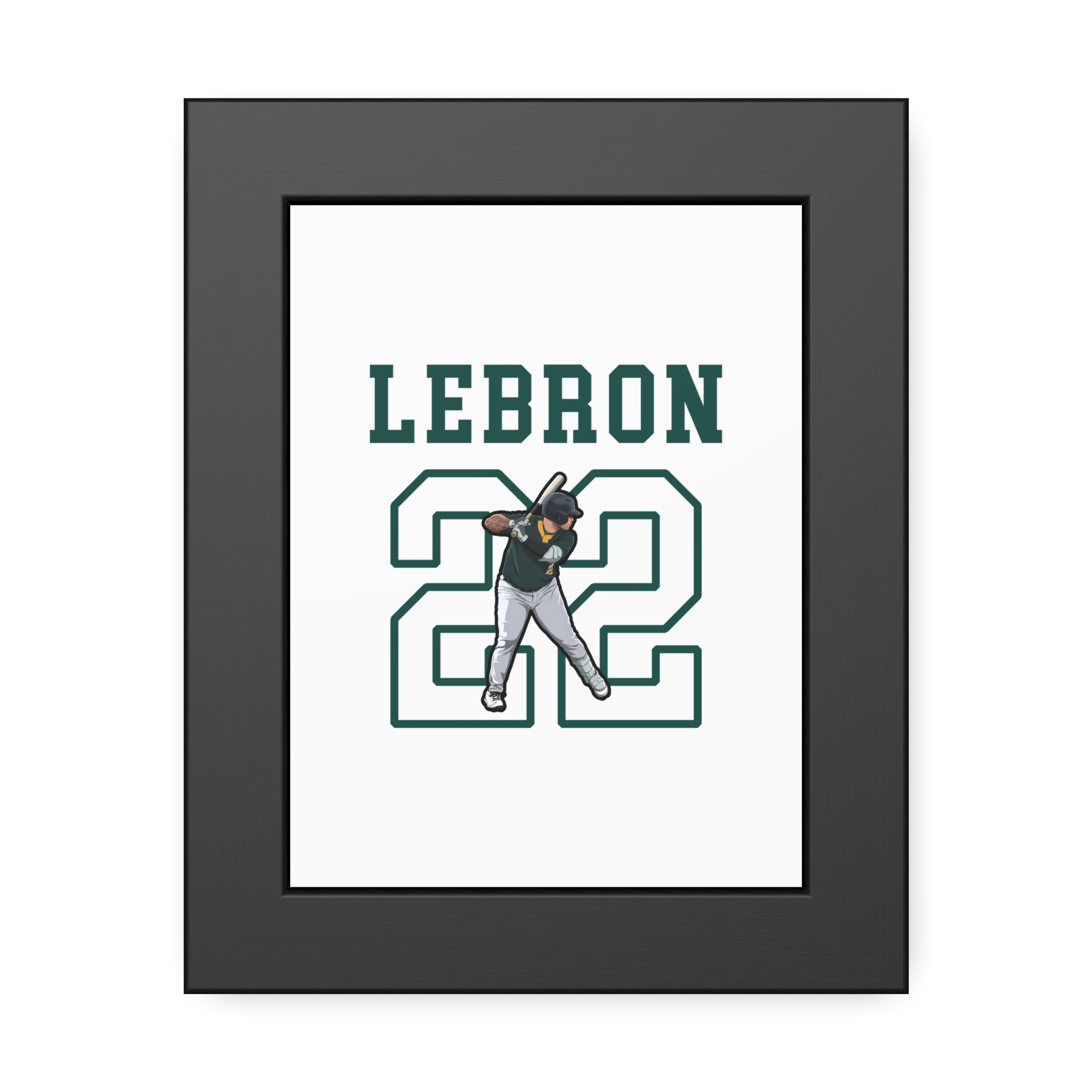 Framed Poster — character_shirsey in Black