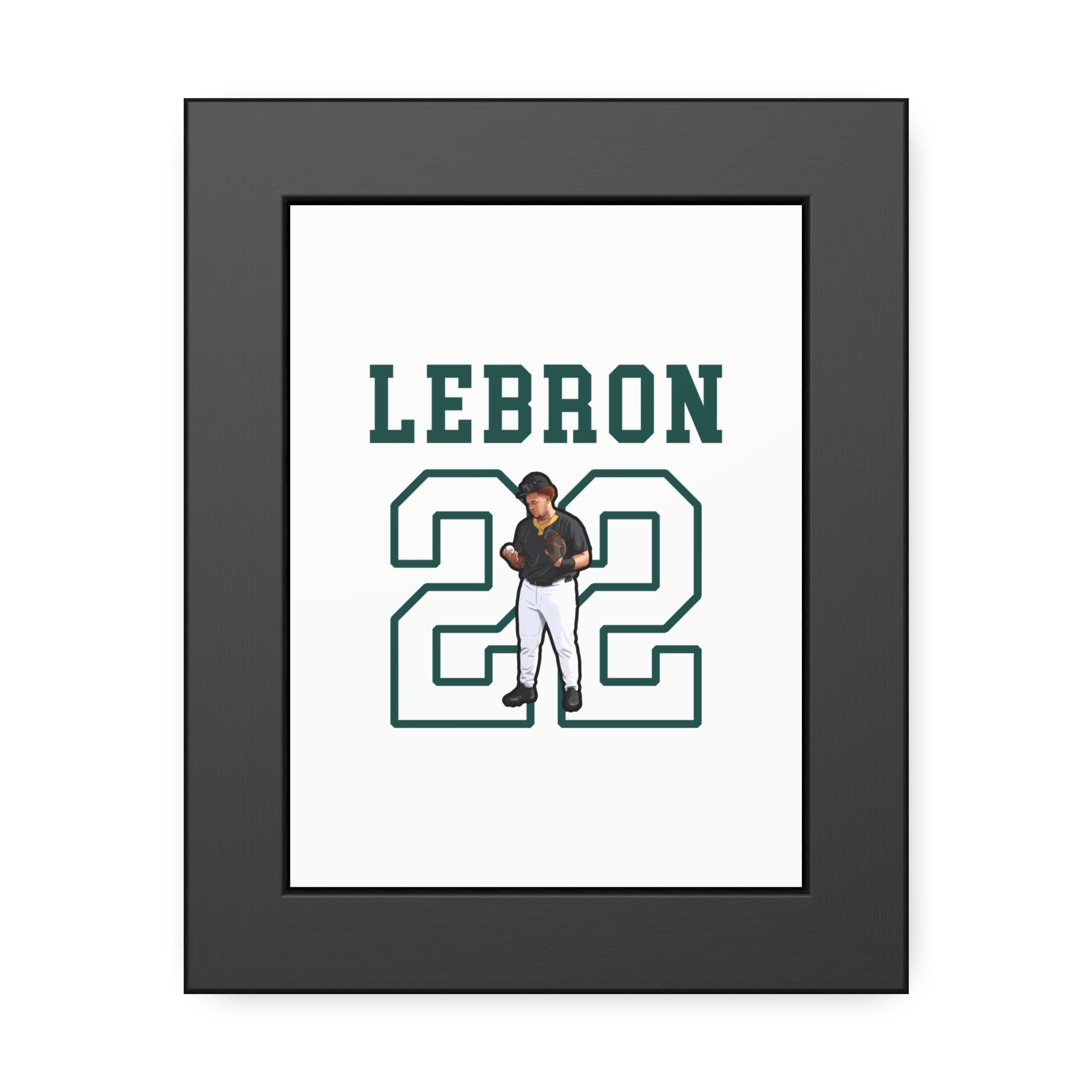 Framed Poster — character_shirsey in Black