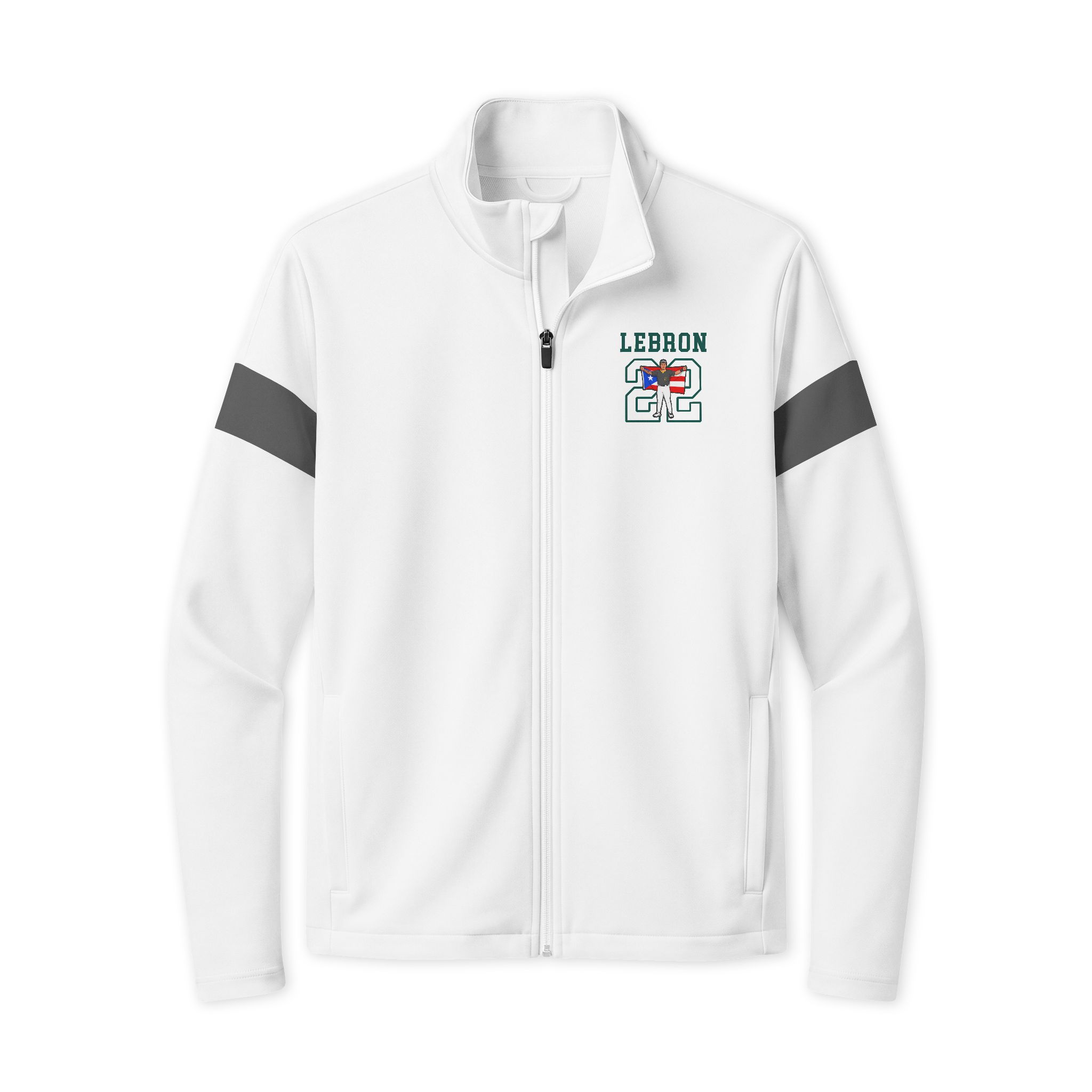 Travel Full-Zip Jacket — character_shirsey in White/ Iron Grey