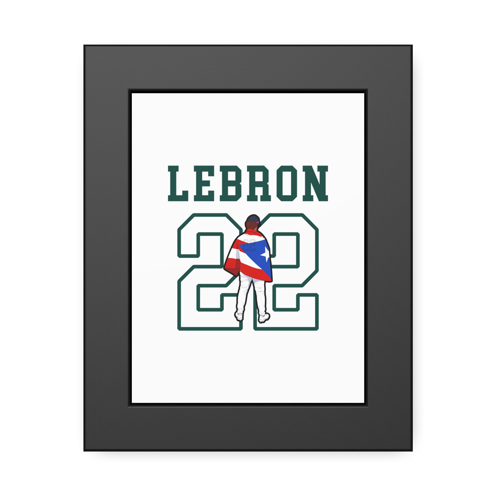 Framed Poster — character_shirsey in Black