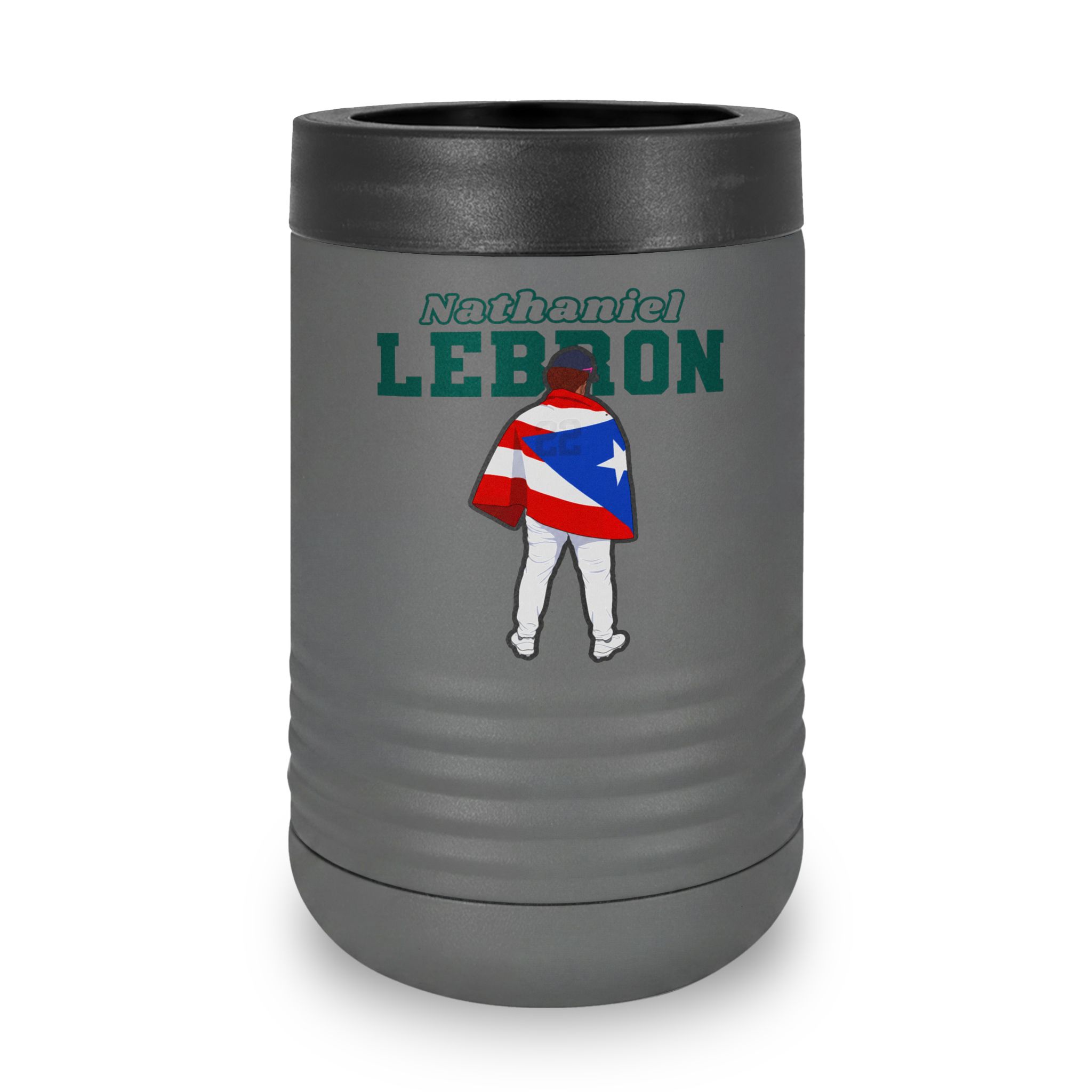Stainless Can Cooler — character_name_arch in Grey