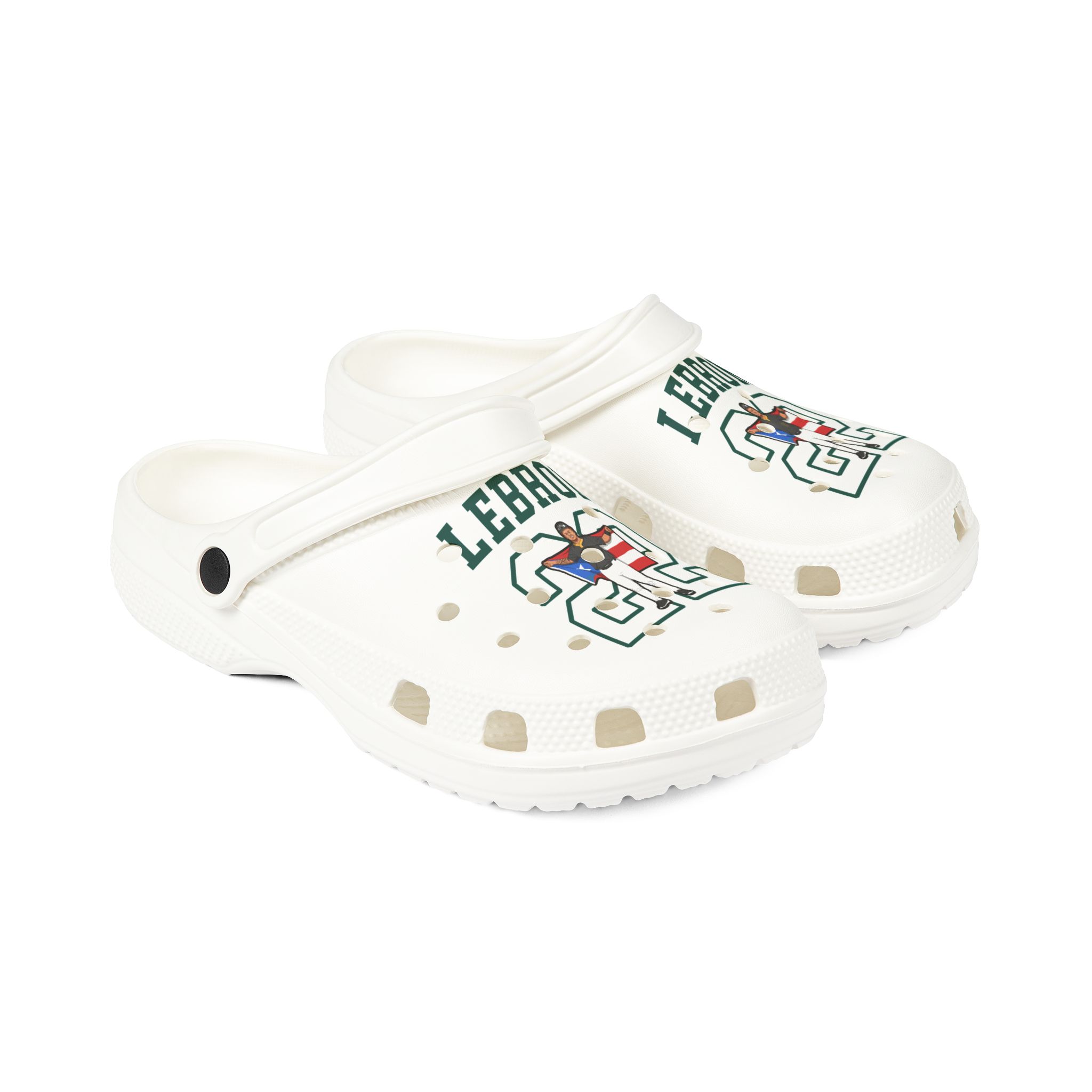 Rubber Clogs — character_shirsey in White