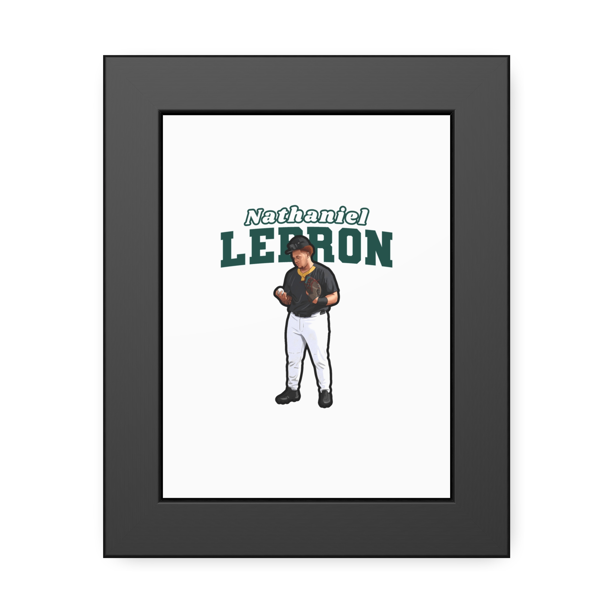 Framed Poster — character_name_arch in Black