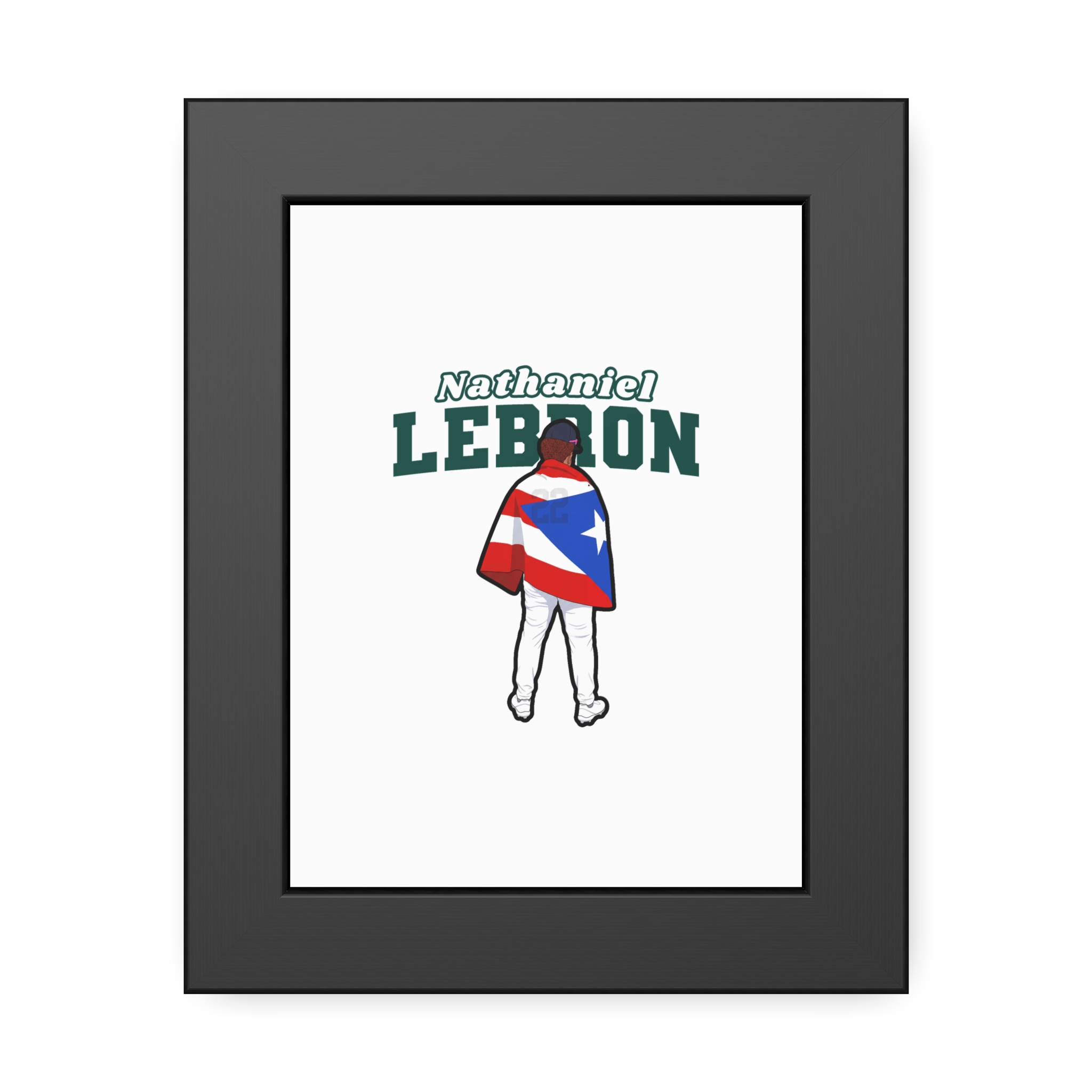 Framed Poster — character_name_arch in Black