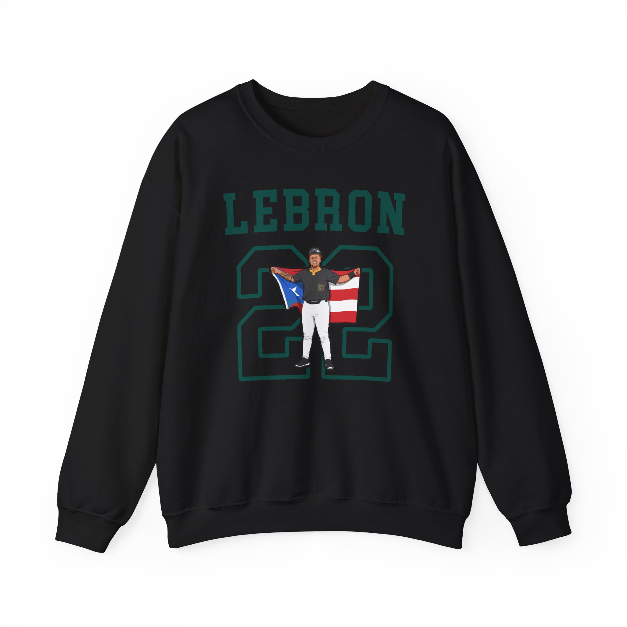 Crewneck Sweatshirt — character_shirsey in Black