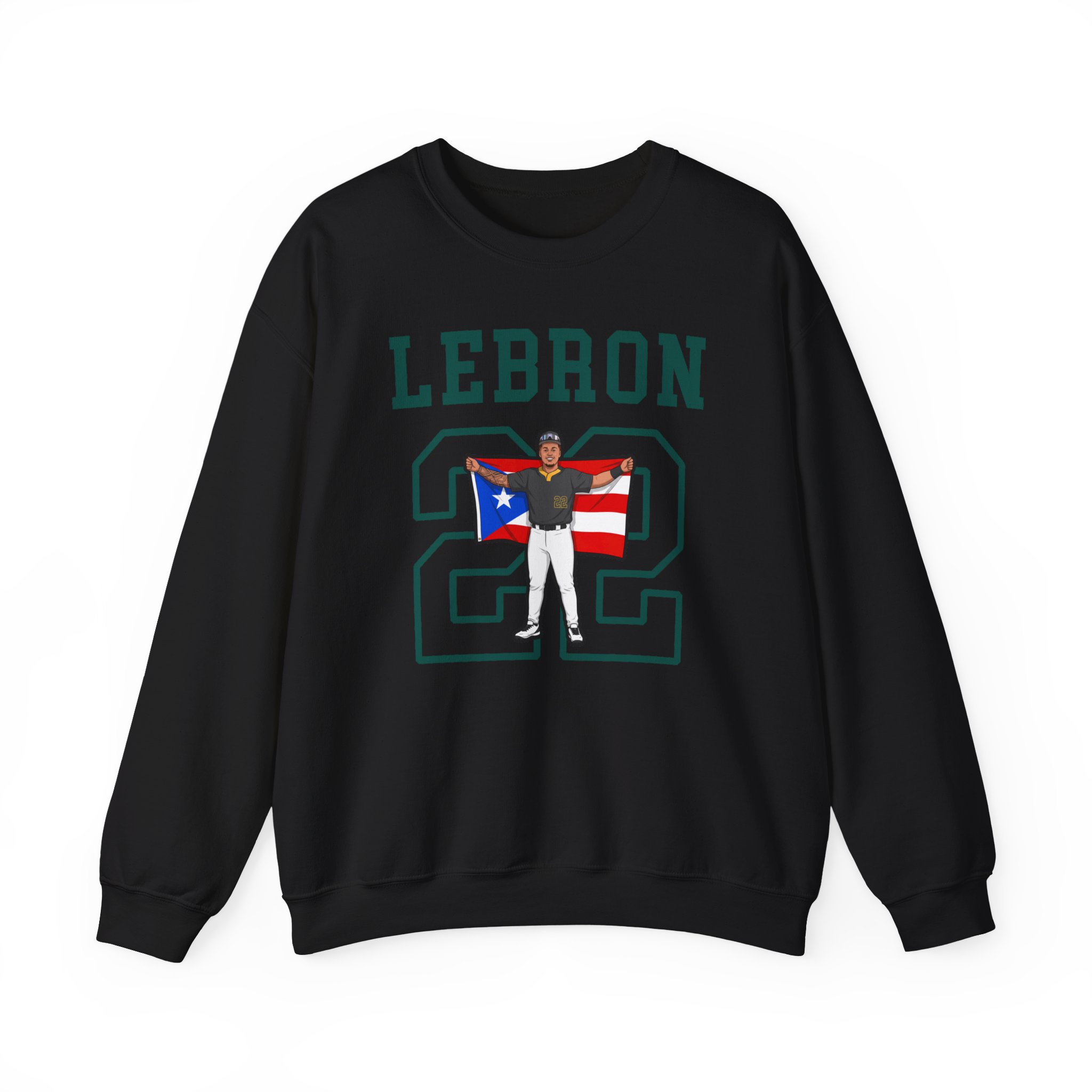 Crewneck Sweatshirt — character_shirsey in Black