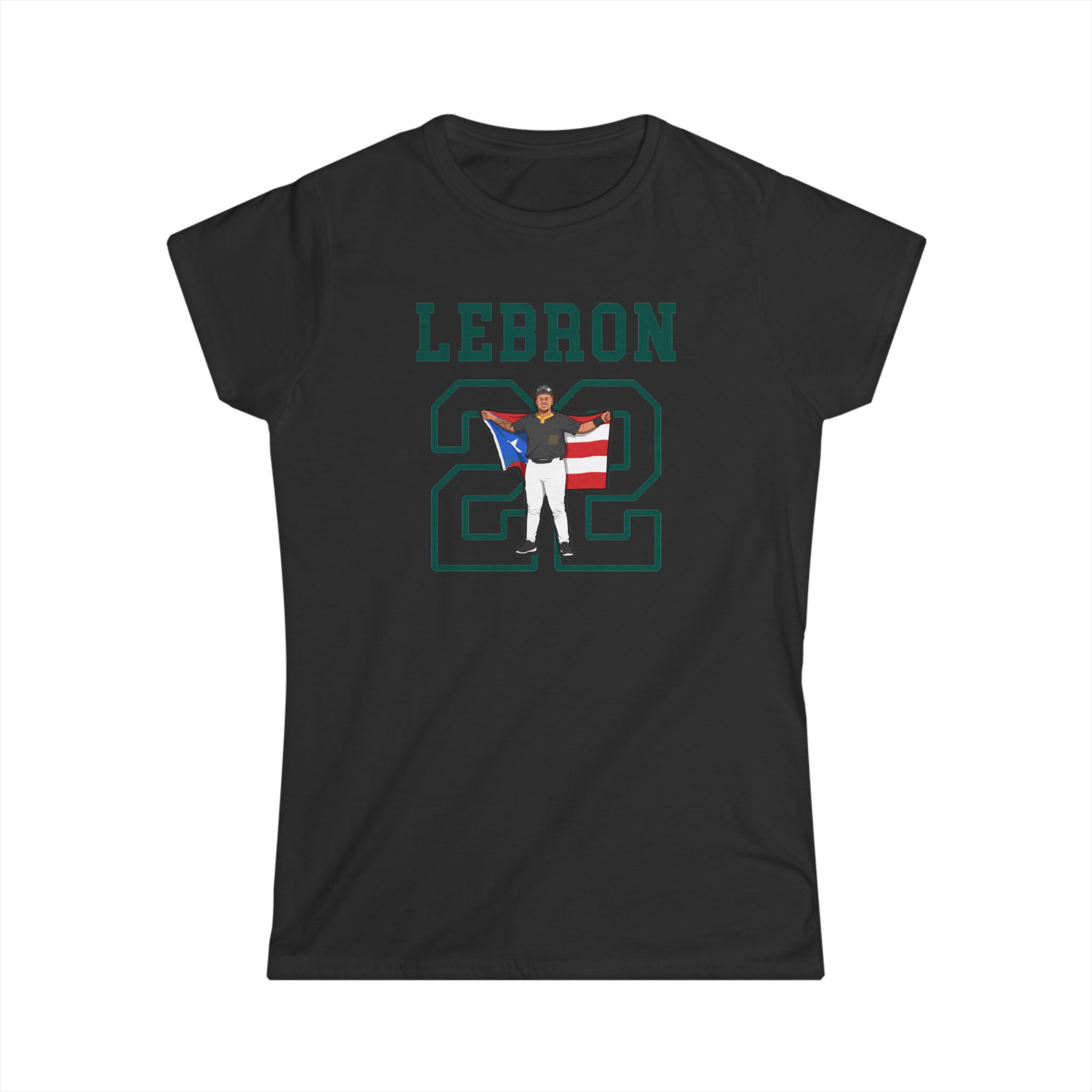 Women's Softstyle Tee — character_shirsey in Black