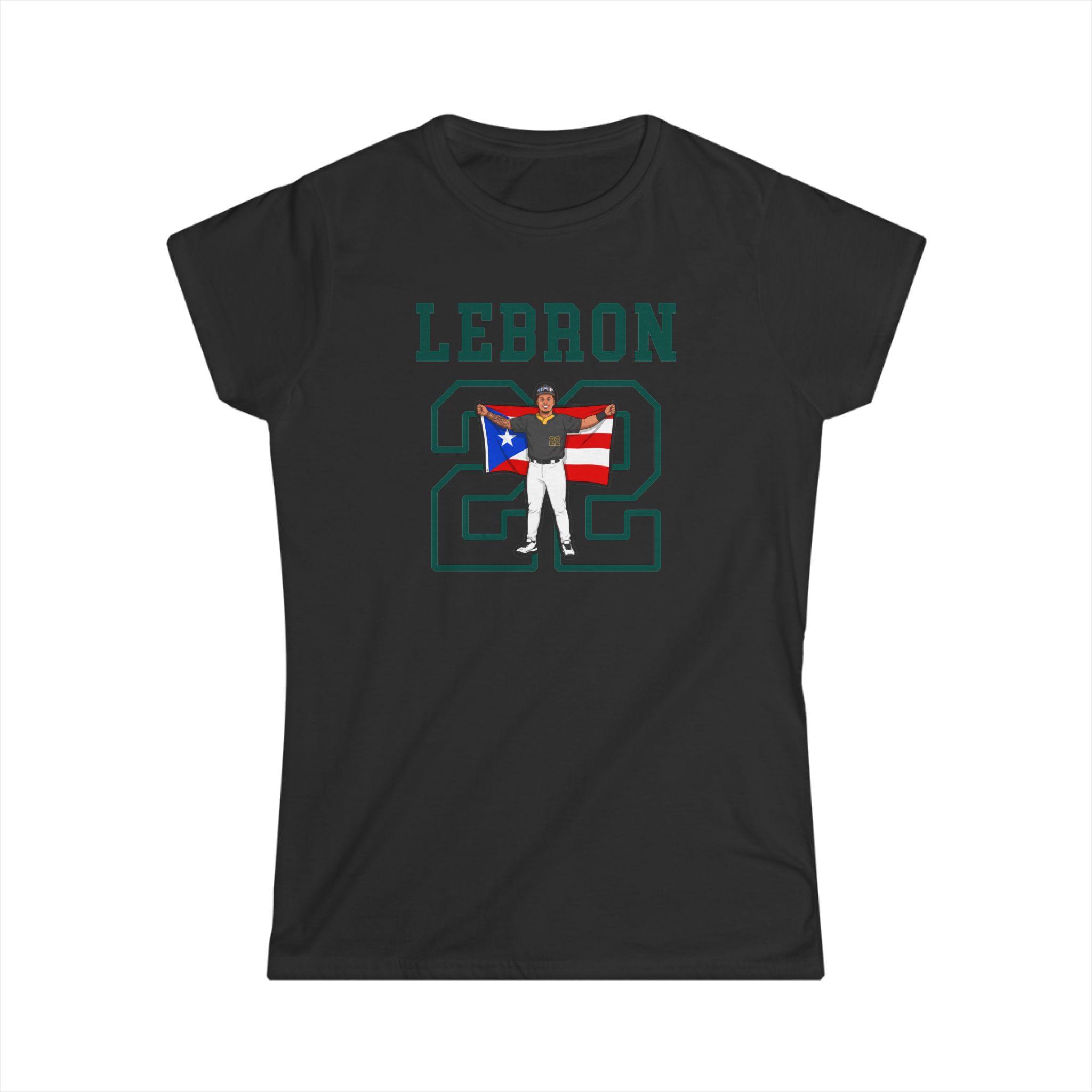 Women's Softstyle Tee — character_shirsey in Black