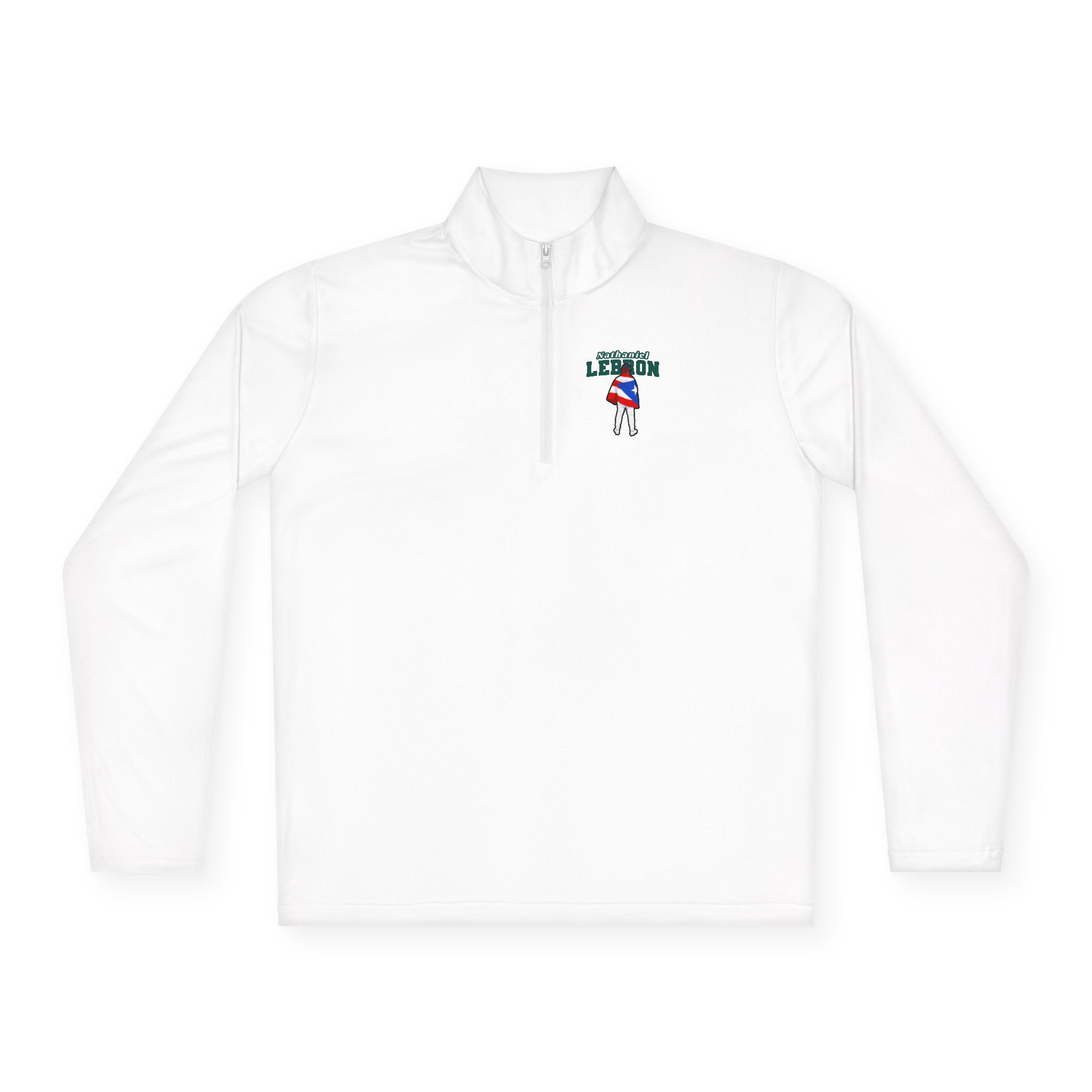 Q-Zip Pullover — character_name_arch in White