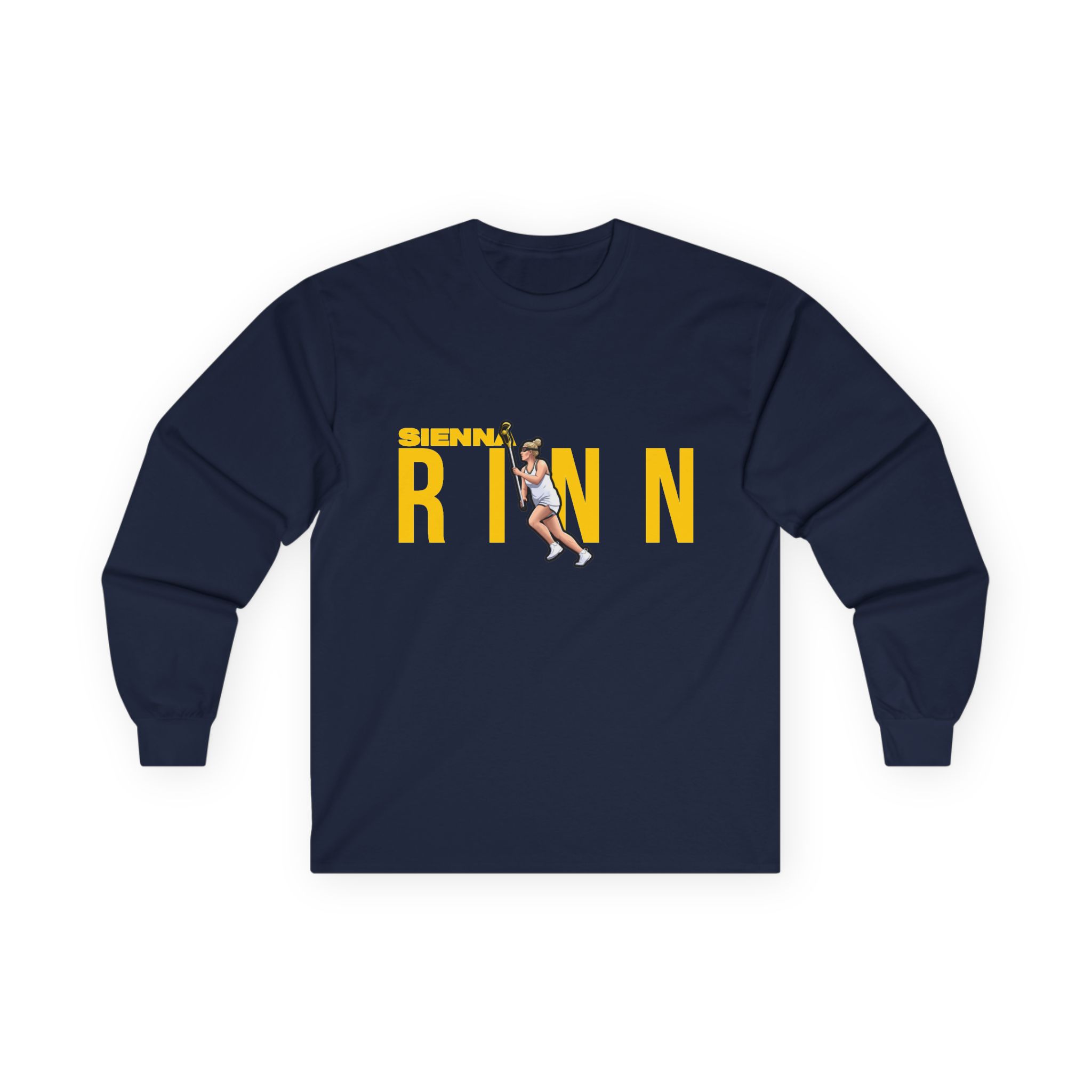 Long Sleeve Tee — character_player_name in Navy