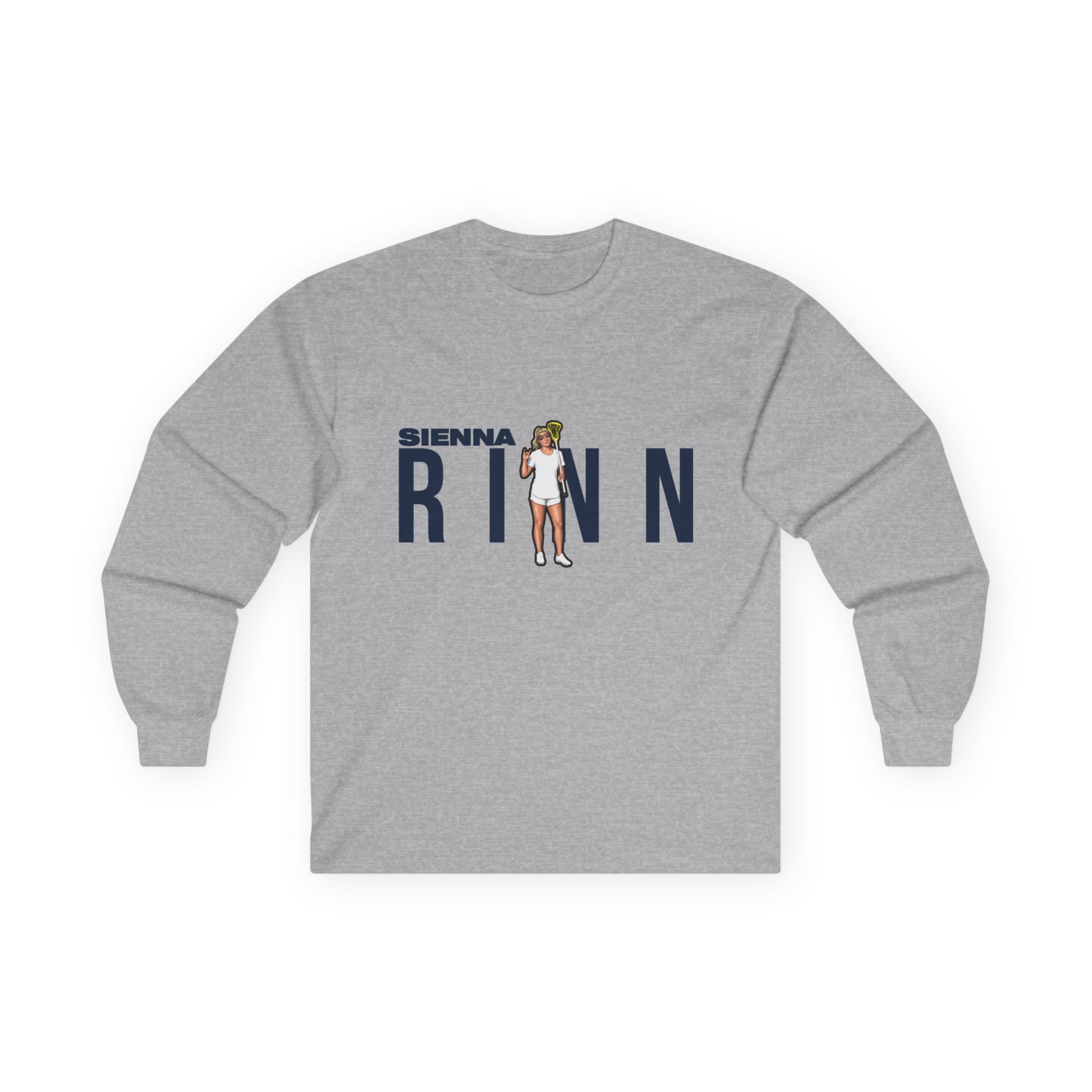 Long Sleeve Tee — character_player_name in Grey