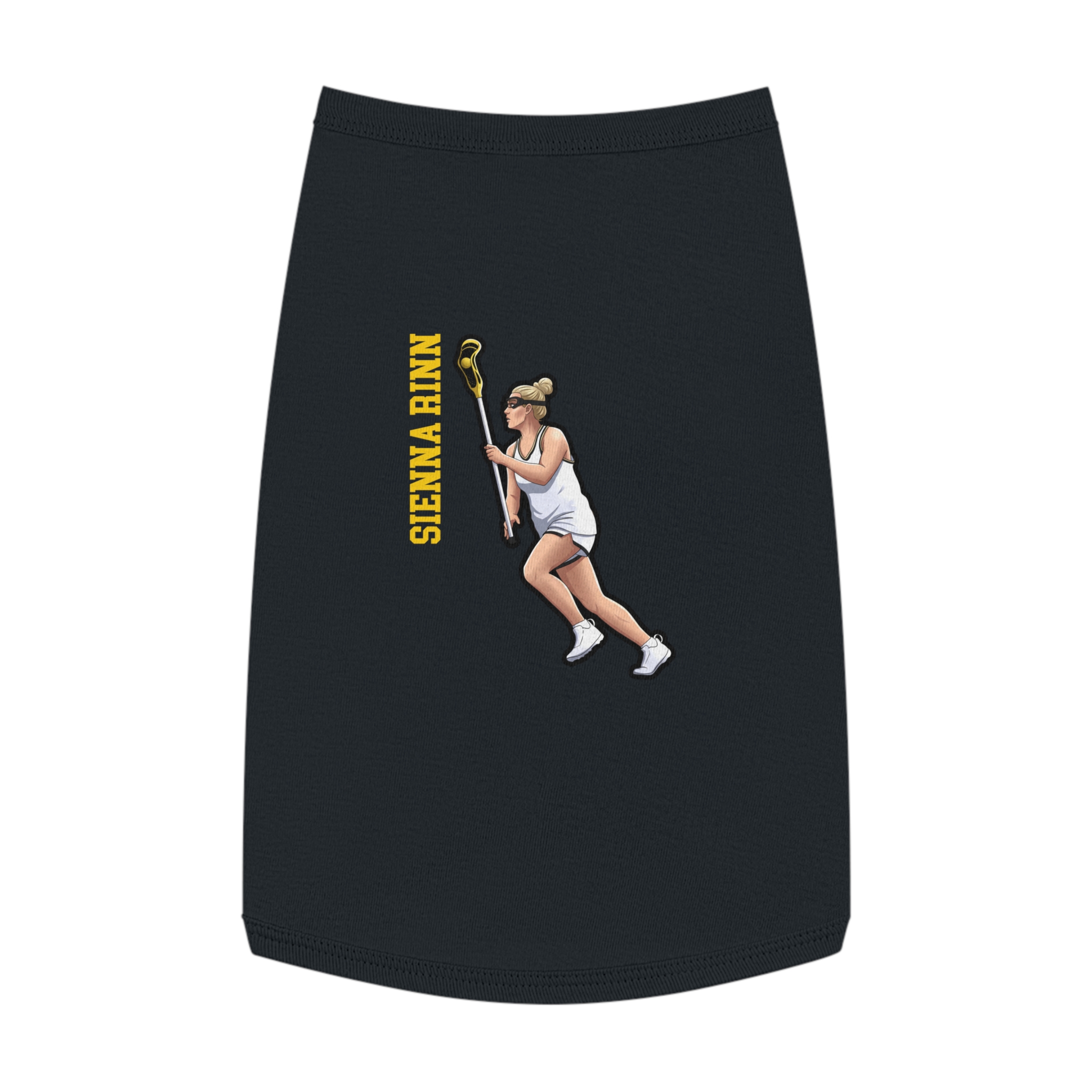 Pet Tank Top — character_name_vertical in Black