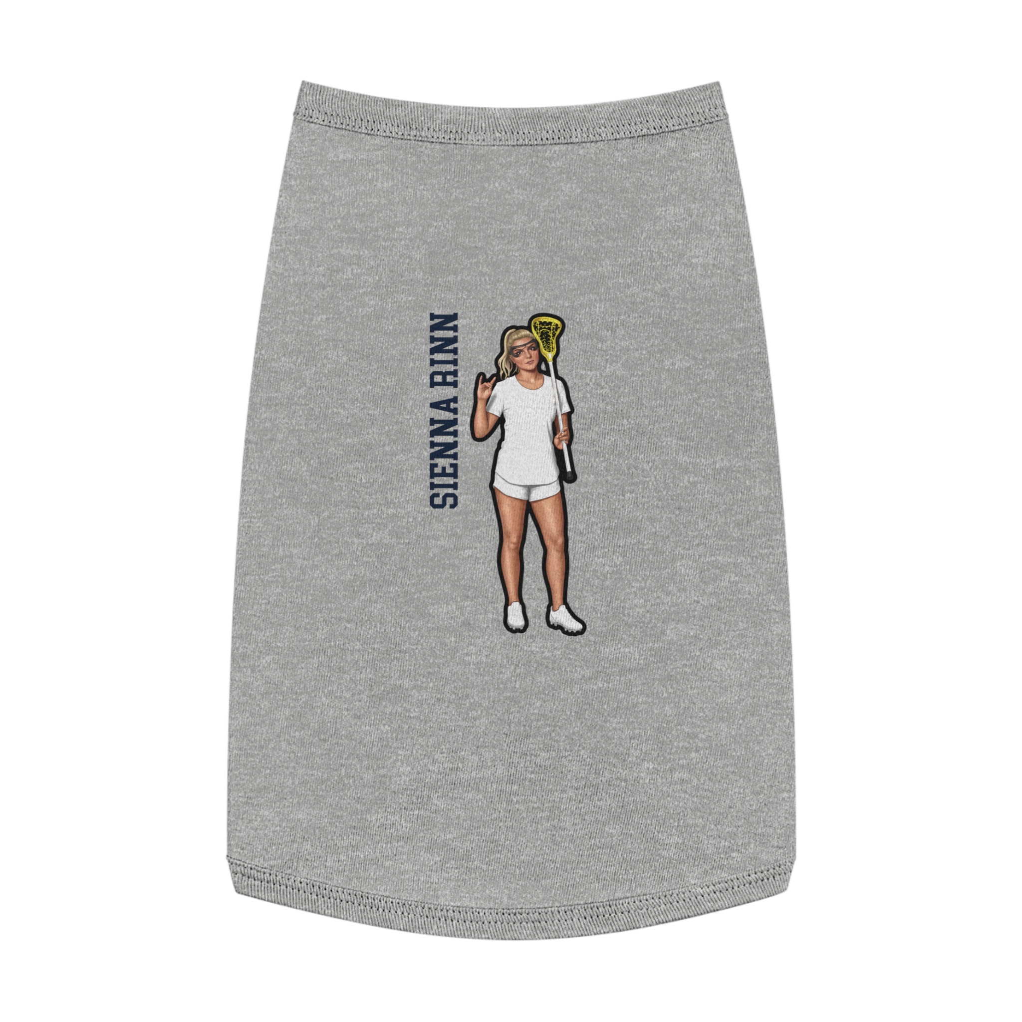 Pet Tank Top — character_name_vertical in White