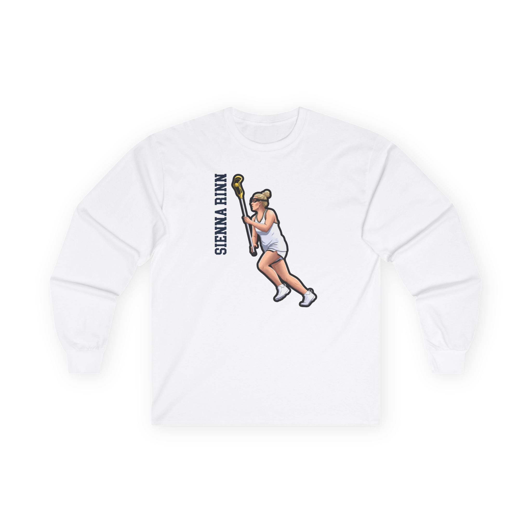 Long Sleeve Tee — character_name_vertical in White