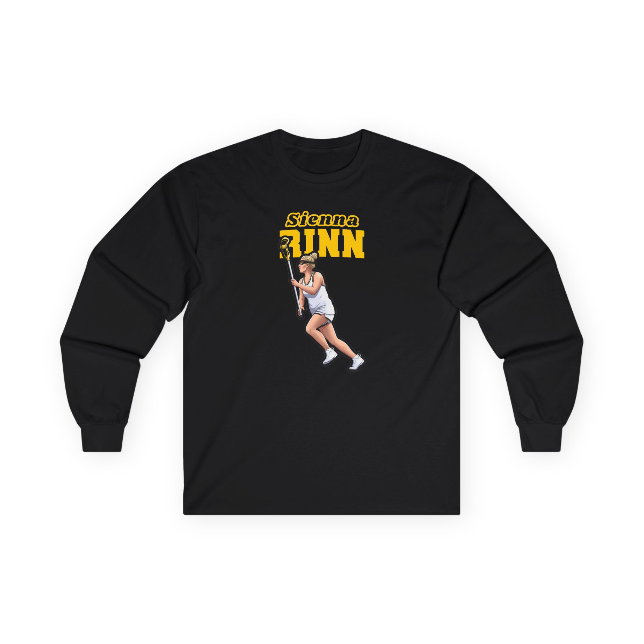 Long Sleeve Tee — character_name_arch in Black