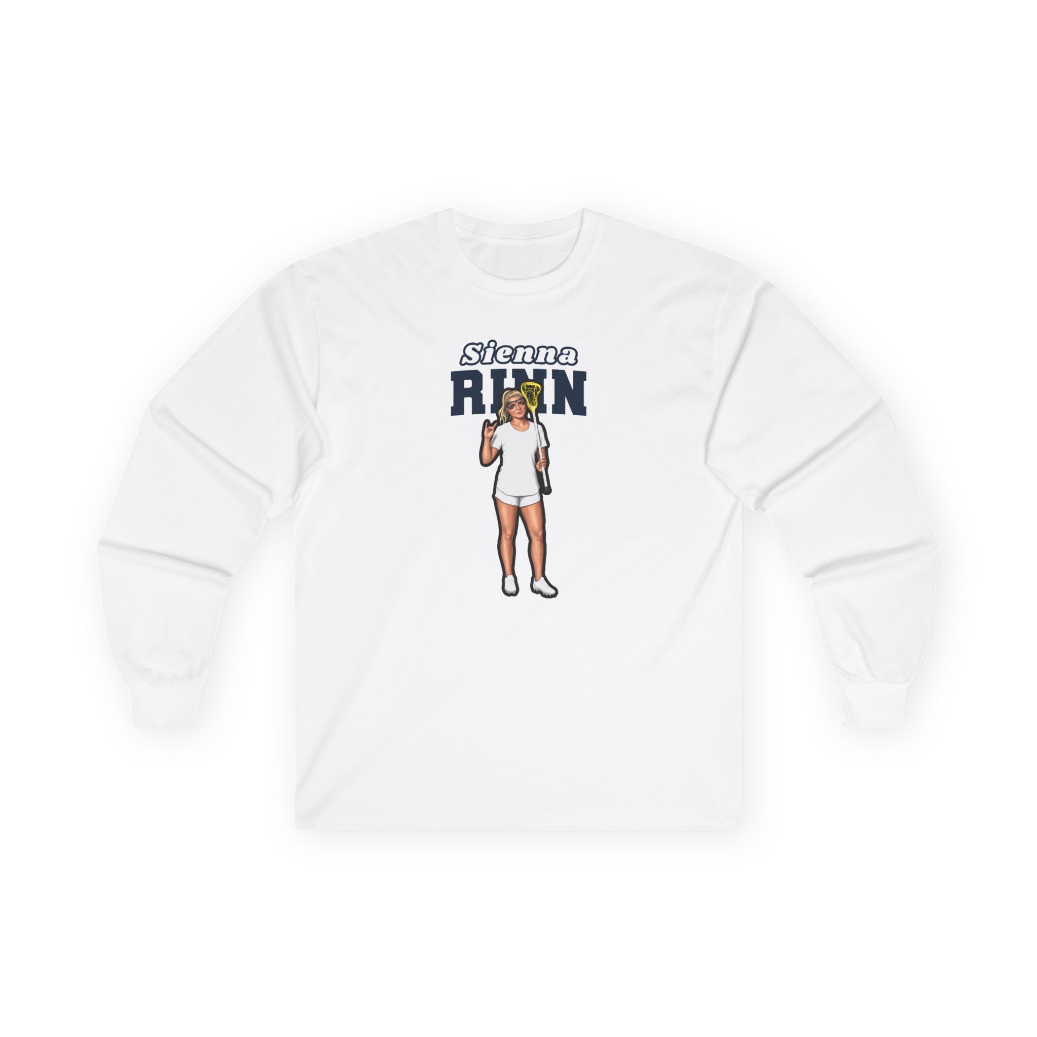 Long Sleeve Tee — character_name_arch in White