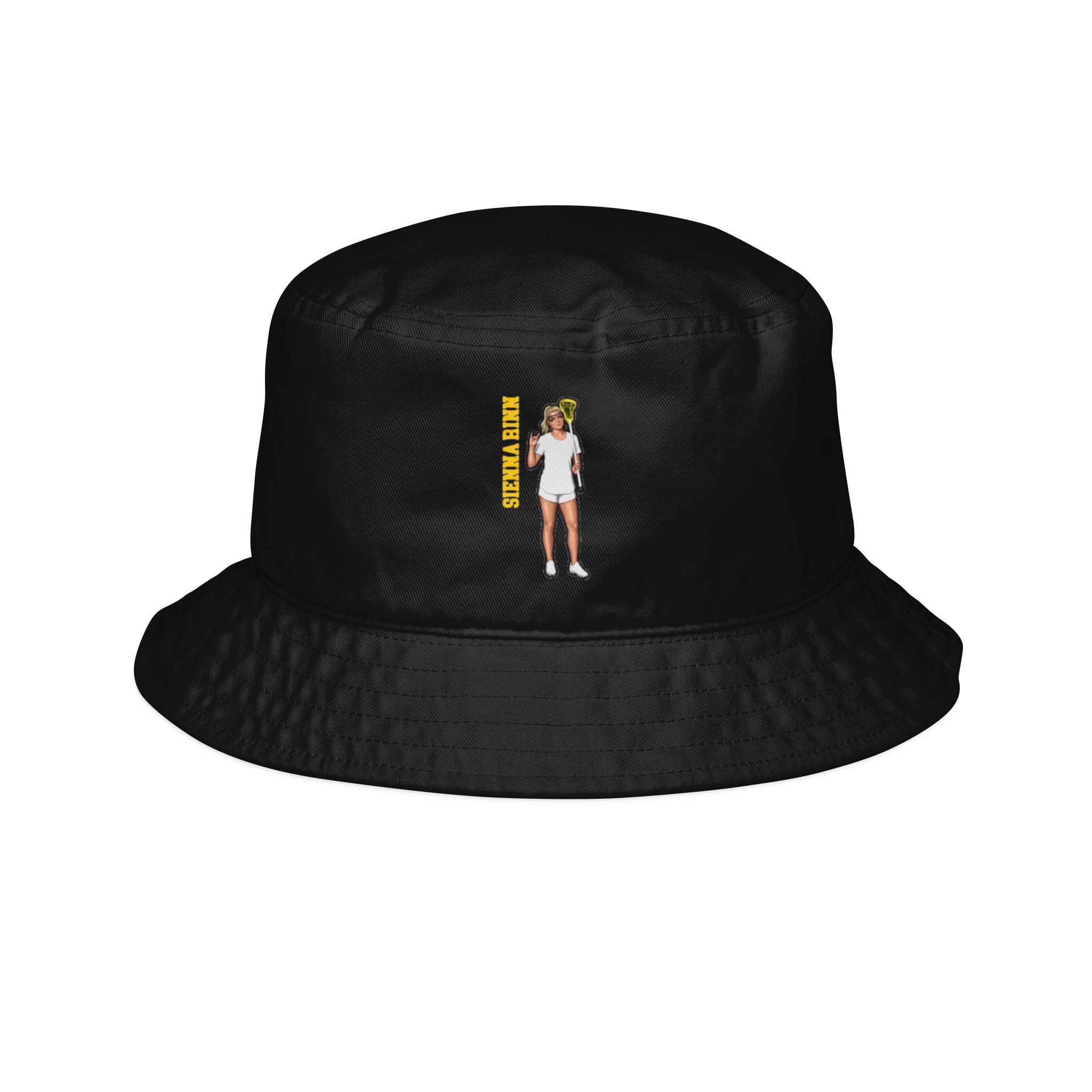 Bucket Hat — character_name_vertical in Black