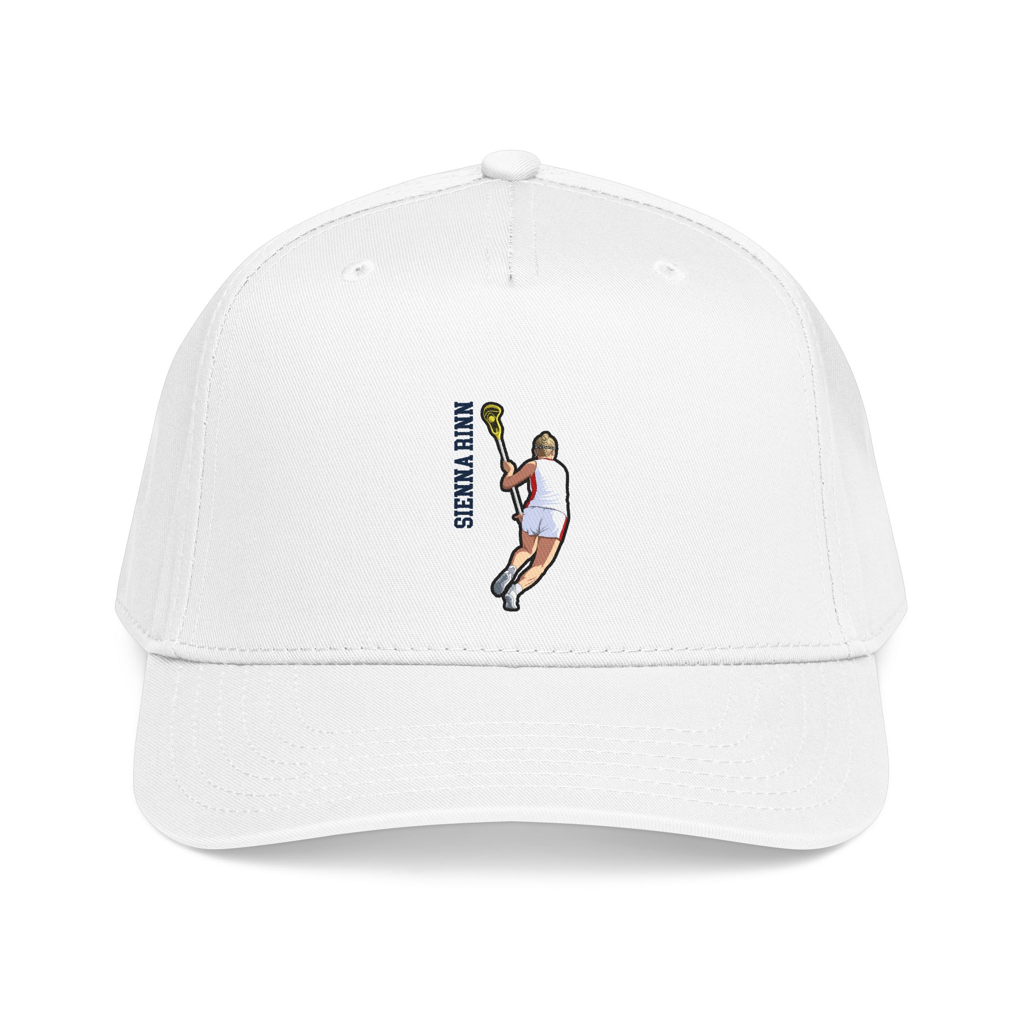 Baseball Cap — character_name_vertical in White